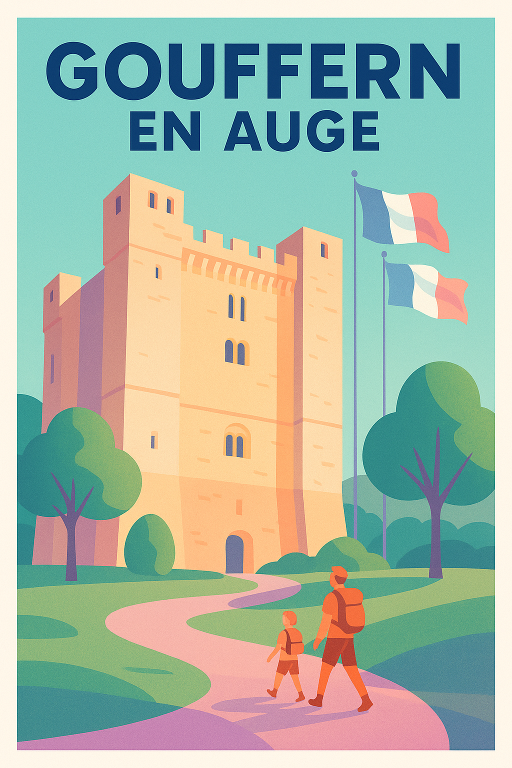 Affiche de Gouffern en Auge - L'élégance historique au cœur de la Normandie