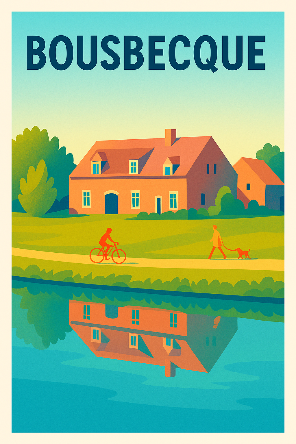 Affiche de Bousbecque - Charme paisible au bord de l'eau
