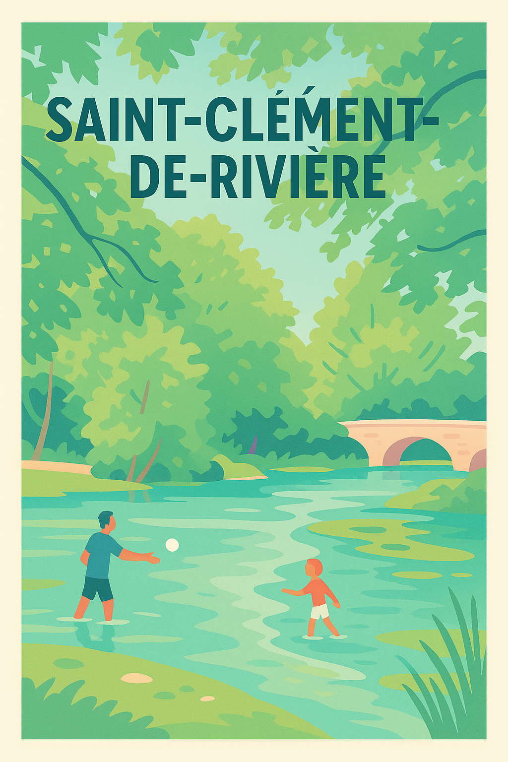 Affiche de Saint-Clément-de-Rivière - Évasion et détente au fil de l'eau