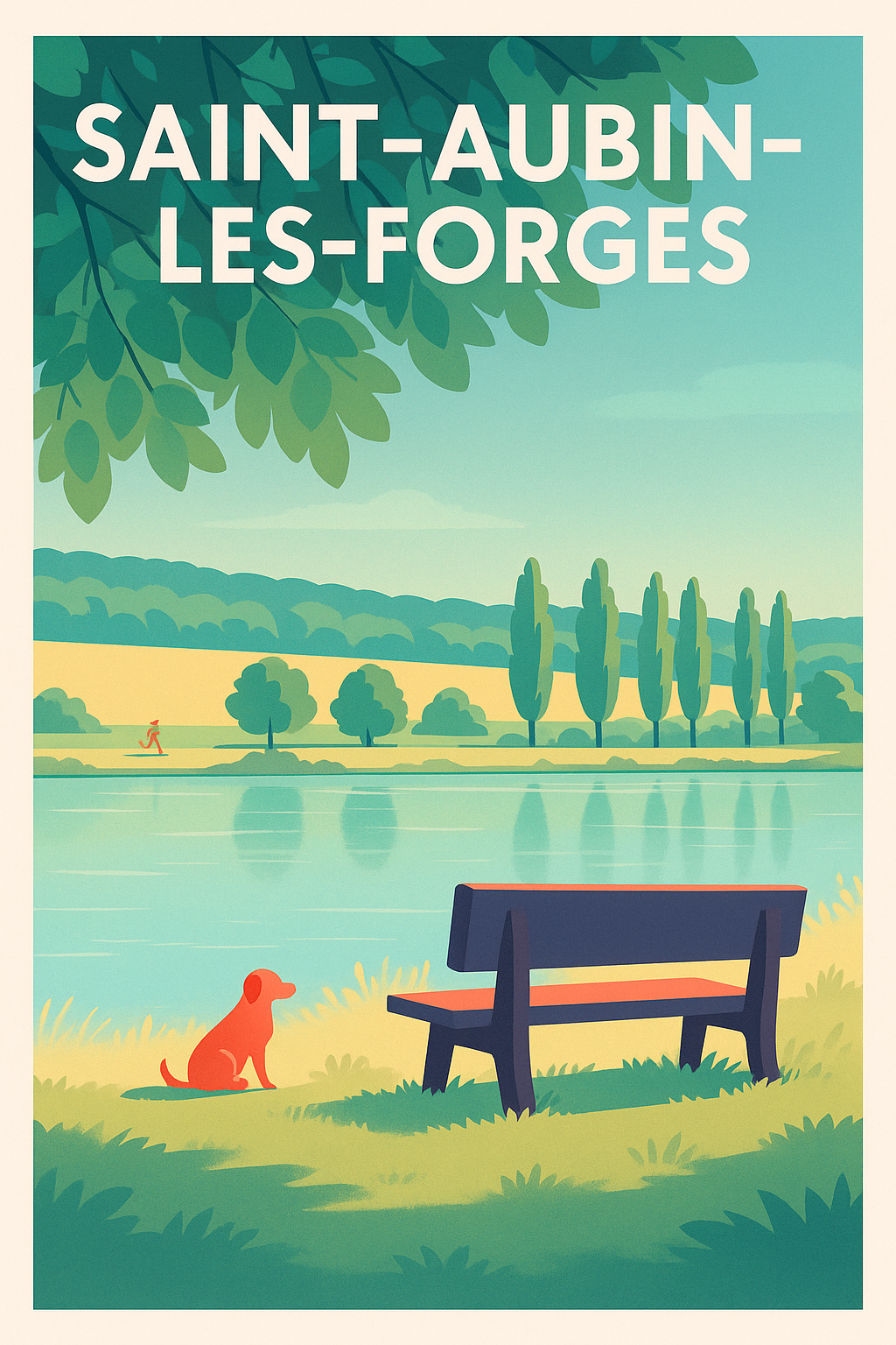 Affiche de Saint-Aubin-Les-Forges - Sérénité au bord de l'eau