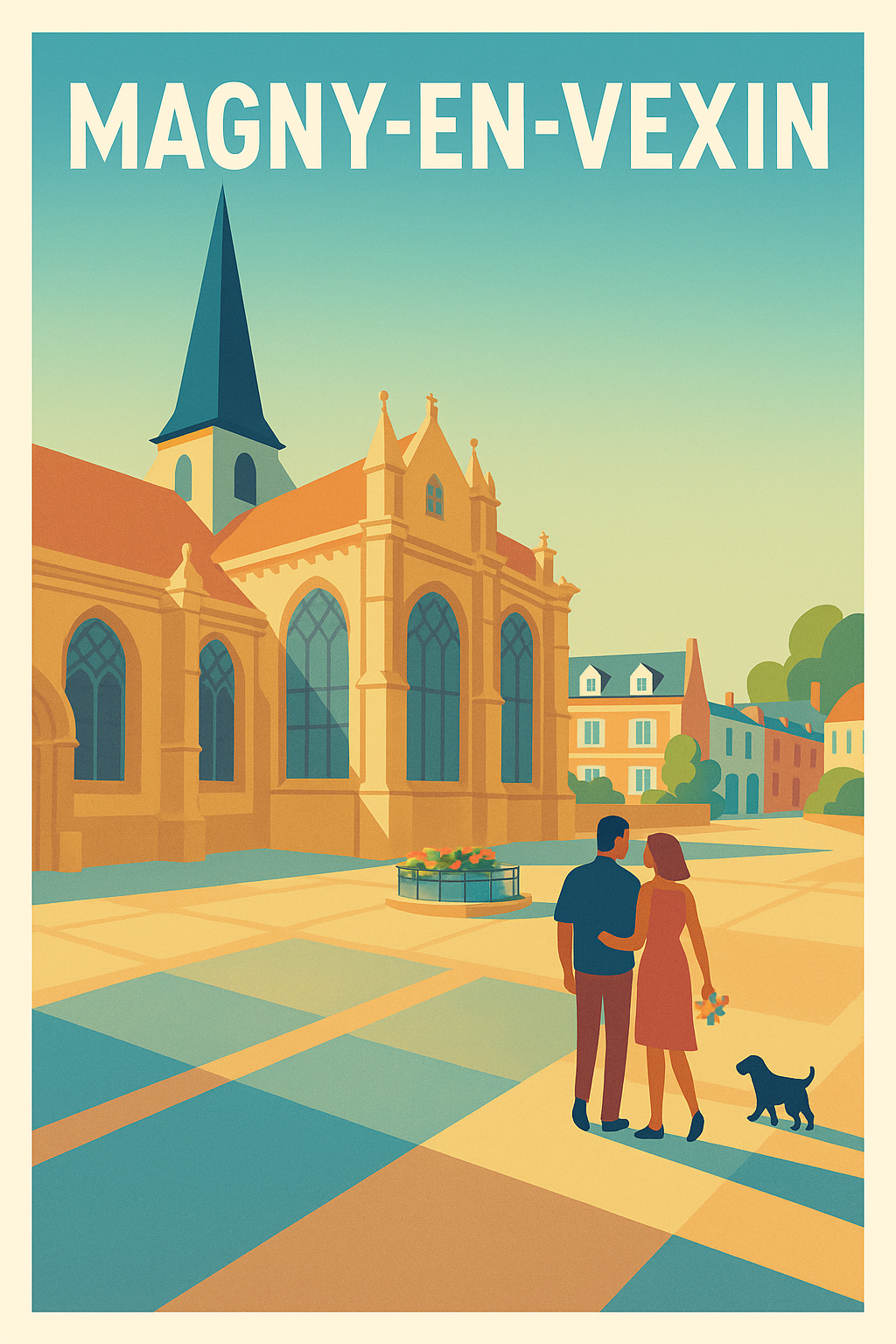 Affiche de Magny-en-Vexin - L'élégance intemporelle au cœur de la ville