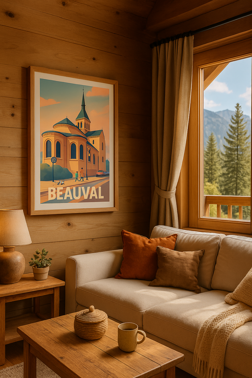Affiche Beauval - Charme architectural et douceur de vivre - Afich