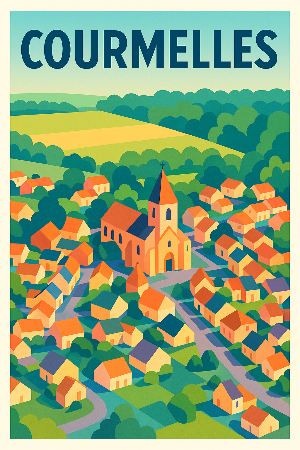 Affiche de Courmelles - Charme et sérénité villageoise