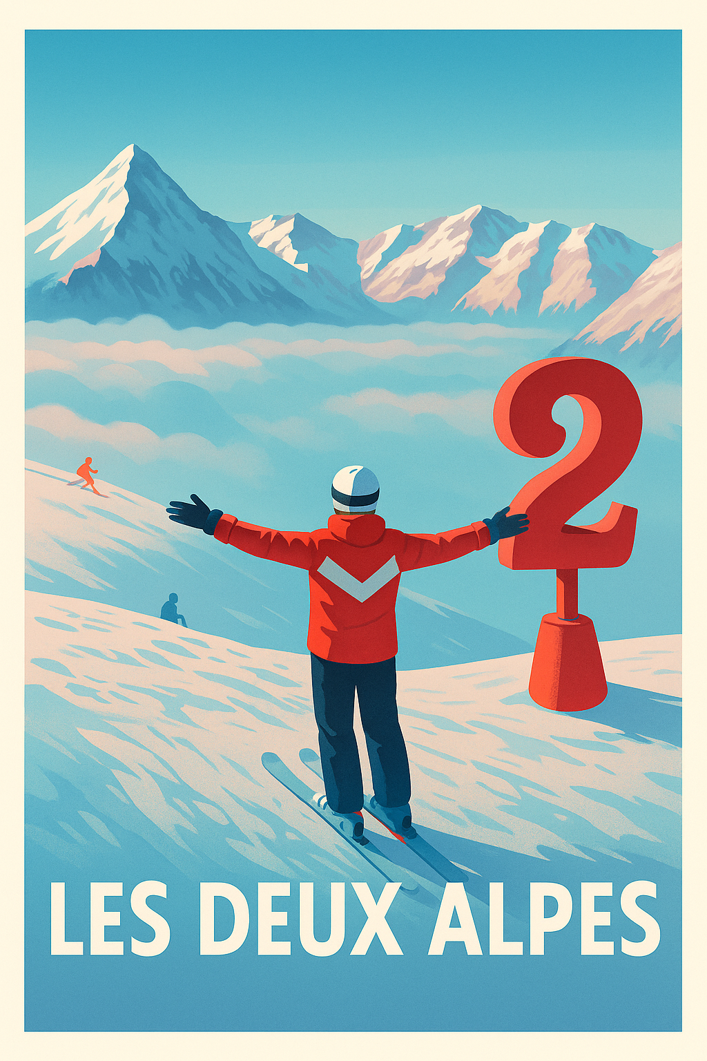 Affiche de Les Deux Alpes - Évasion et sensation en montagne