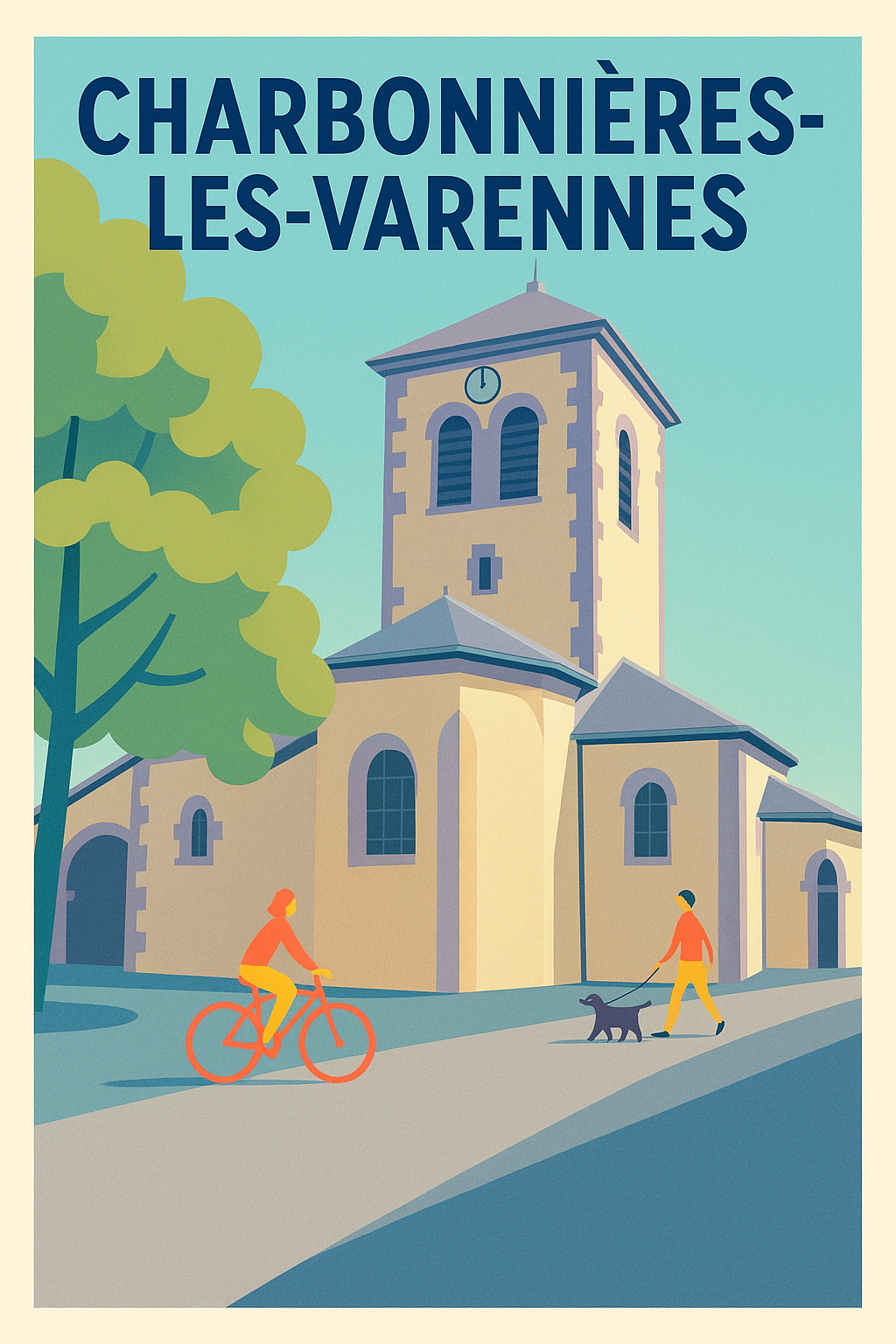 Affiche de Charbonnières-les-Varennes - Ambiance paisible du village