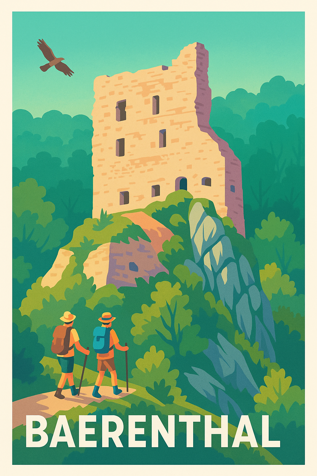 Affiche Baerenthal — Aventure et patrimoine au cœur de la nature · poster d'art de Baerenthal