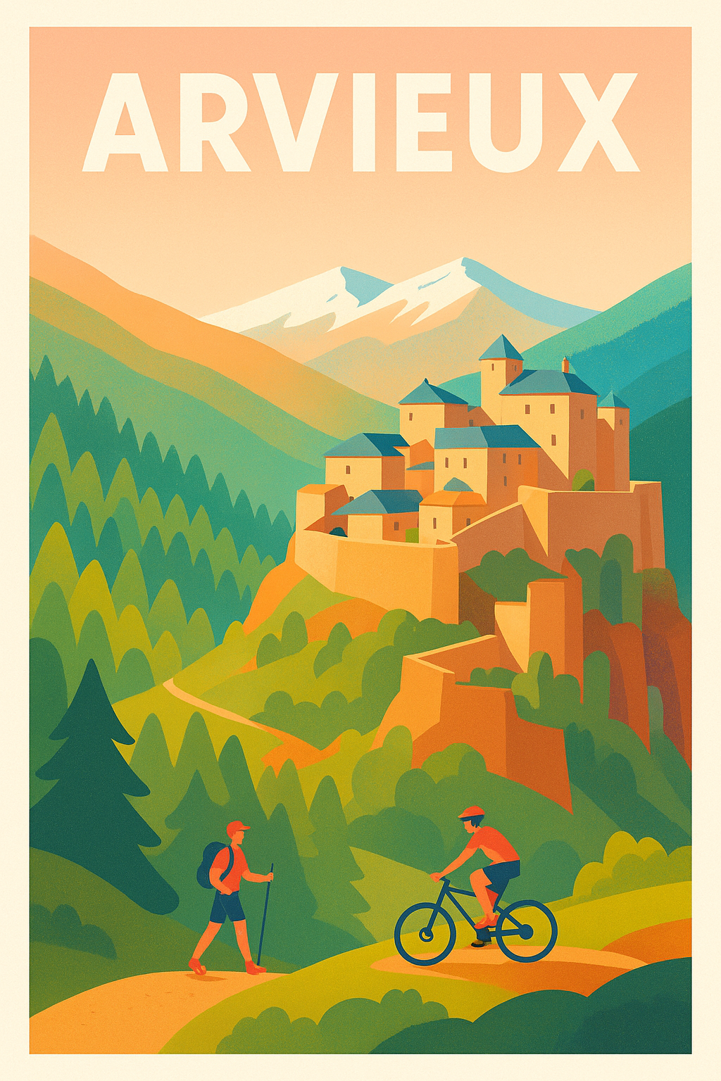 Affiche Arvieux — Escapade nature au cœur des montagnes · poster d'art de Arvieux