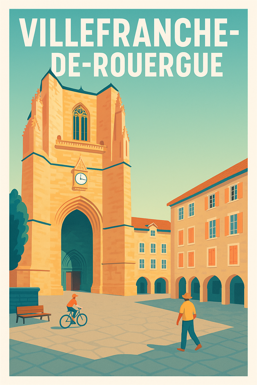 Affiche de Villefranche-de-Rouergue - Charme historique et douceur de vivre
