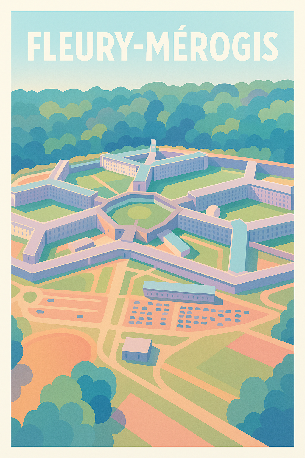 Affiche de Fleury-Mérogis - Architecture et nature en harmonie