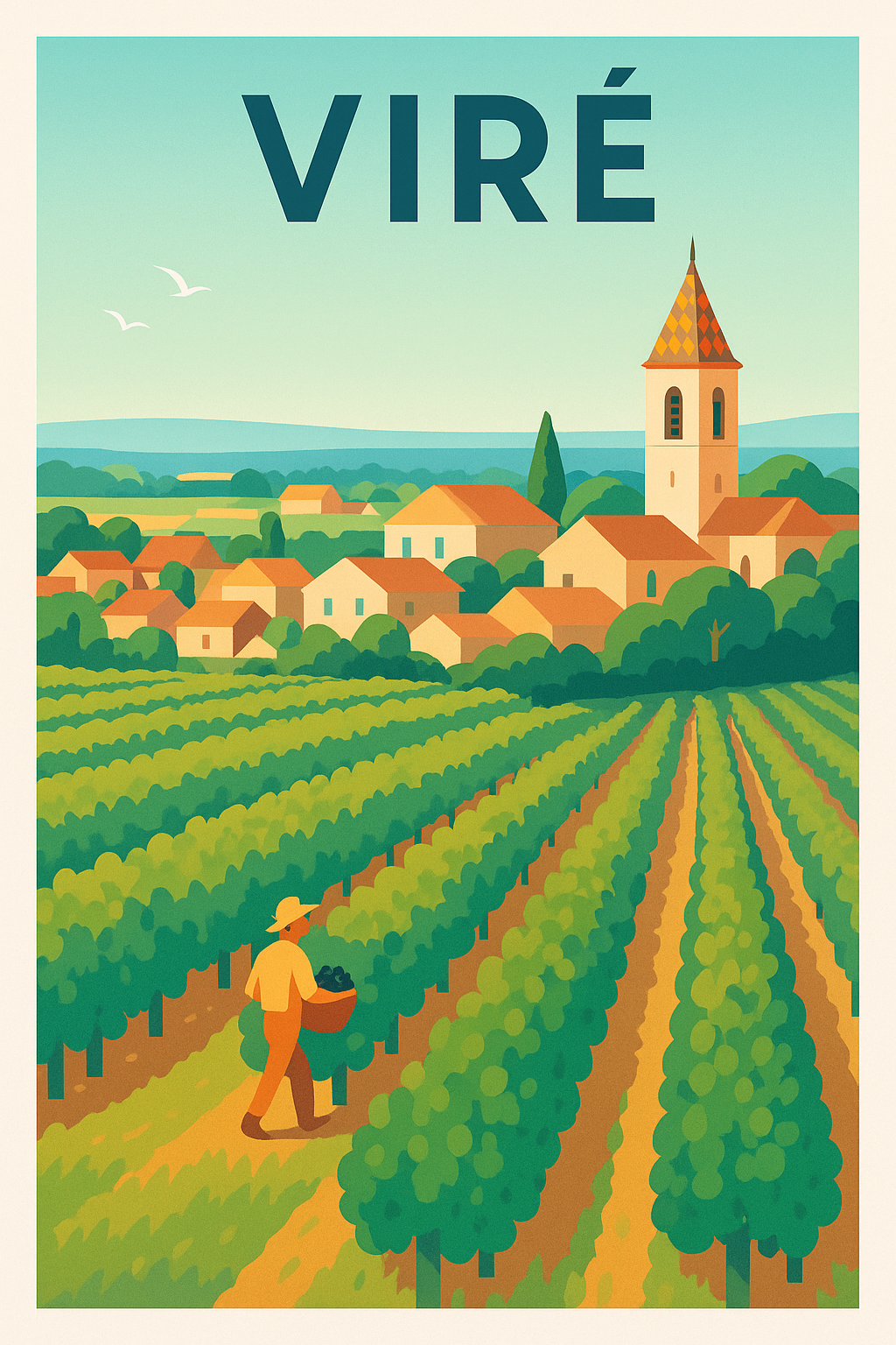Affiche de Viré - Douceur et vignobles en Bourgogne