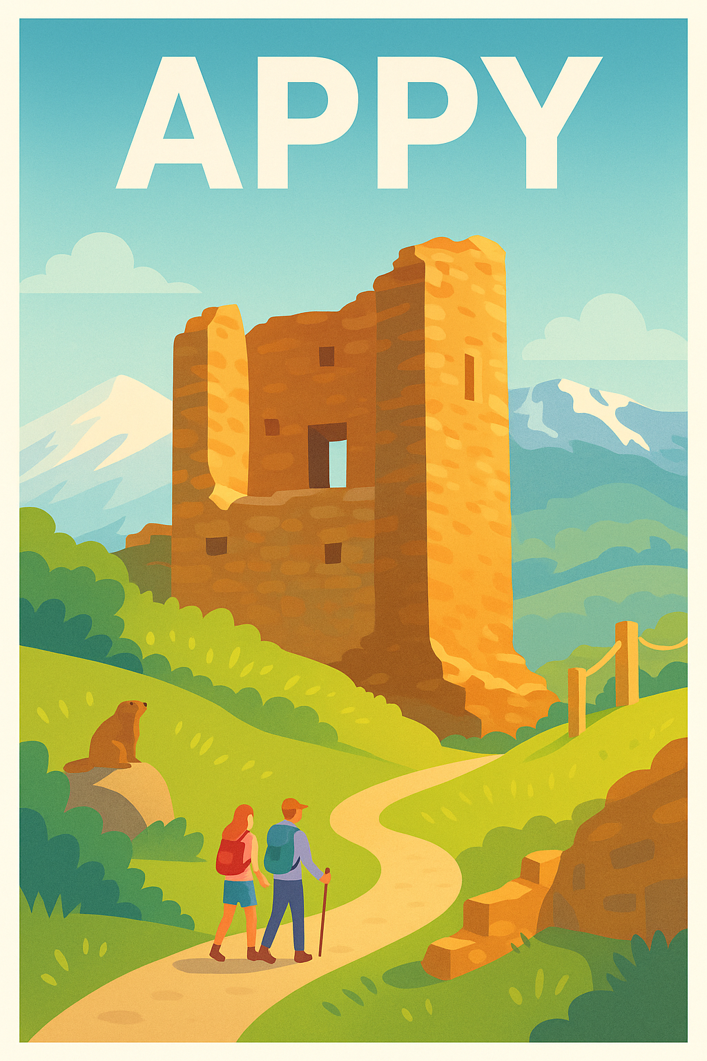 Affiche Appy — Évasion au cœur des ruines emblématiques · poster d'art de Appy