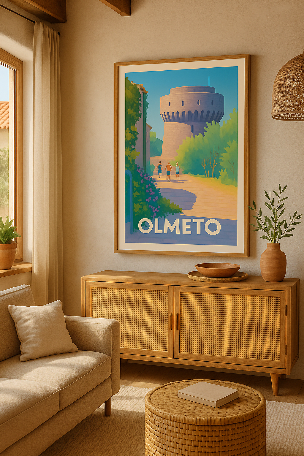 Affiche Olmeto — Charme et patrimoine en Méditerranée · poster d'art de Olmeto