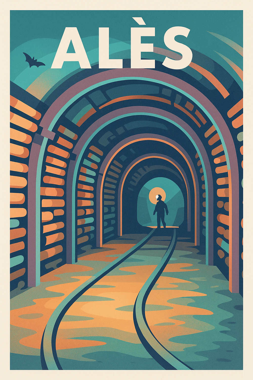 Affiche Alès — Plongée mystérieuse dans le tunnel historique · poster d'art de Alès