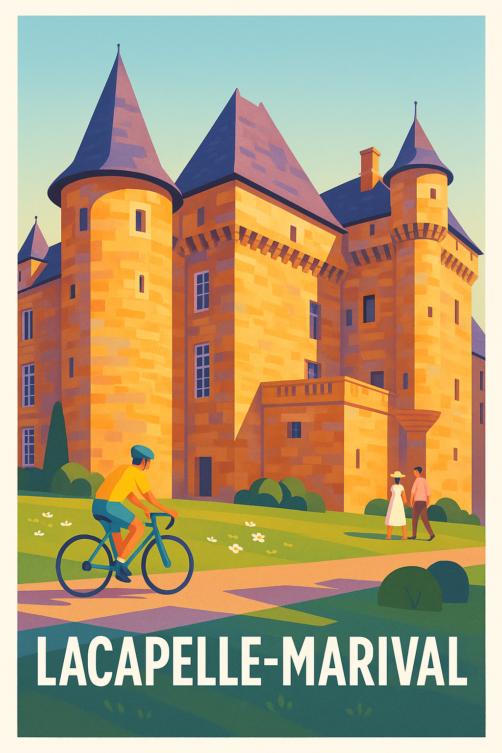 Affiche Lacapelle-Marival — Charme historique et nature paisible · poster d'art de Lacapelle-Marival