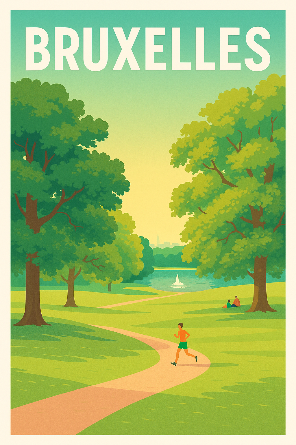 Affiche de Bruxelles - Nature et Sérénité au Cœur de la Ville