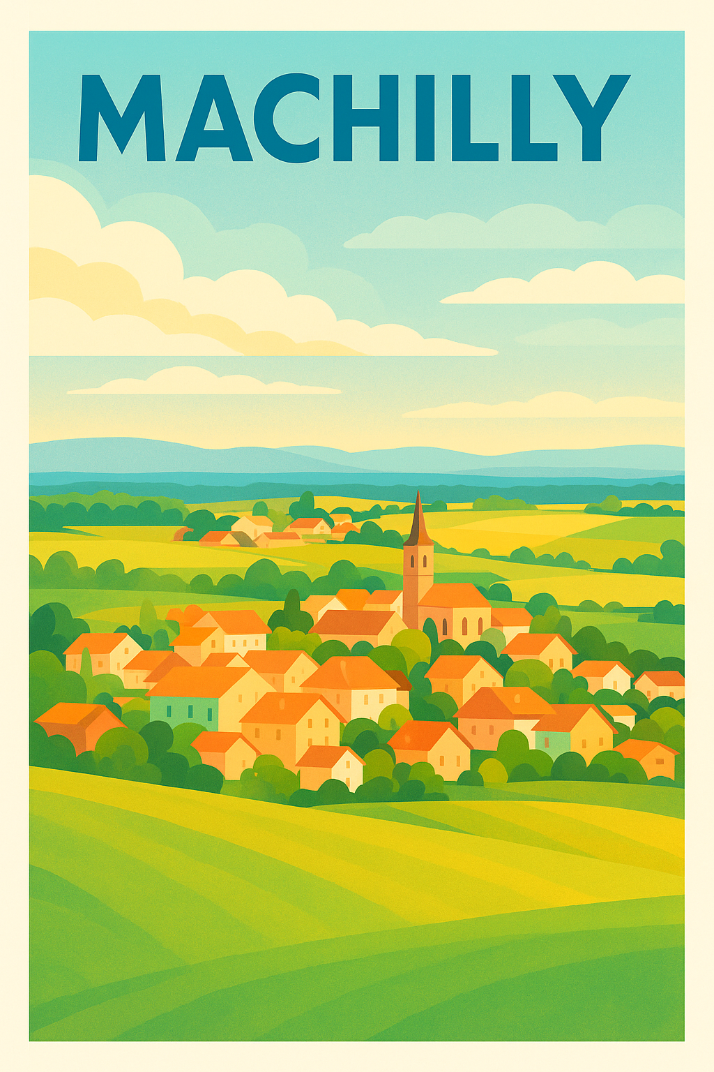 Affiche de Machilly - Charme bucolique de la campagne française
