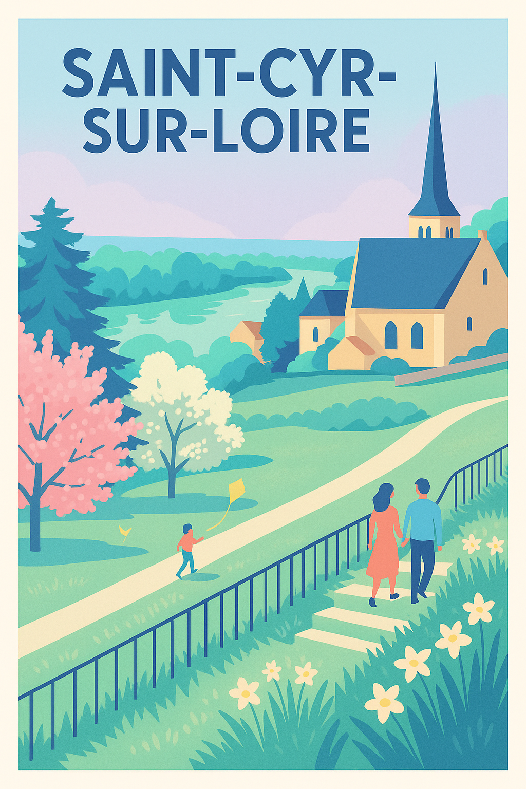 Affiche de Saint-Cyr-sur-Loire - Promenade bucolique en bord de Loire