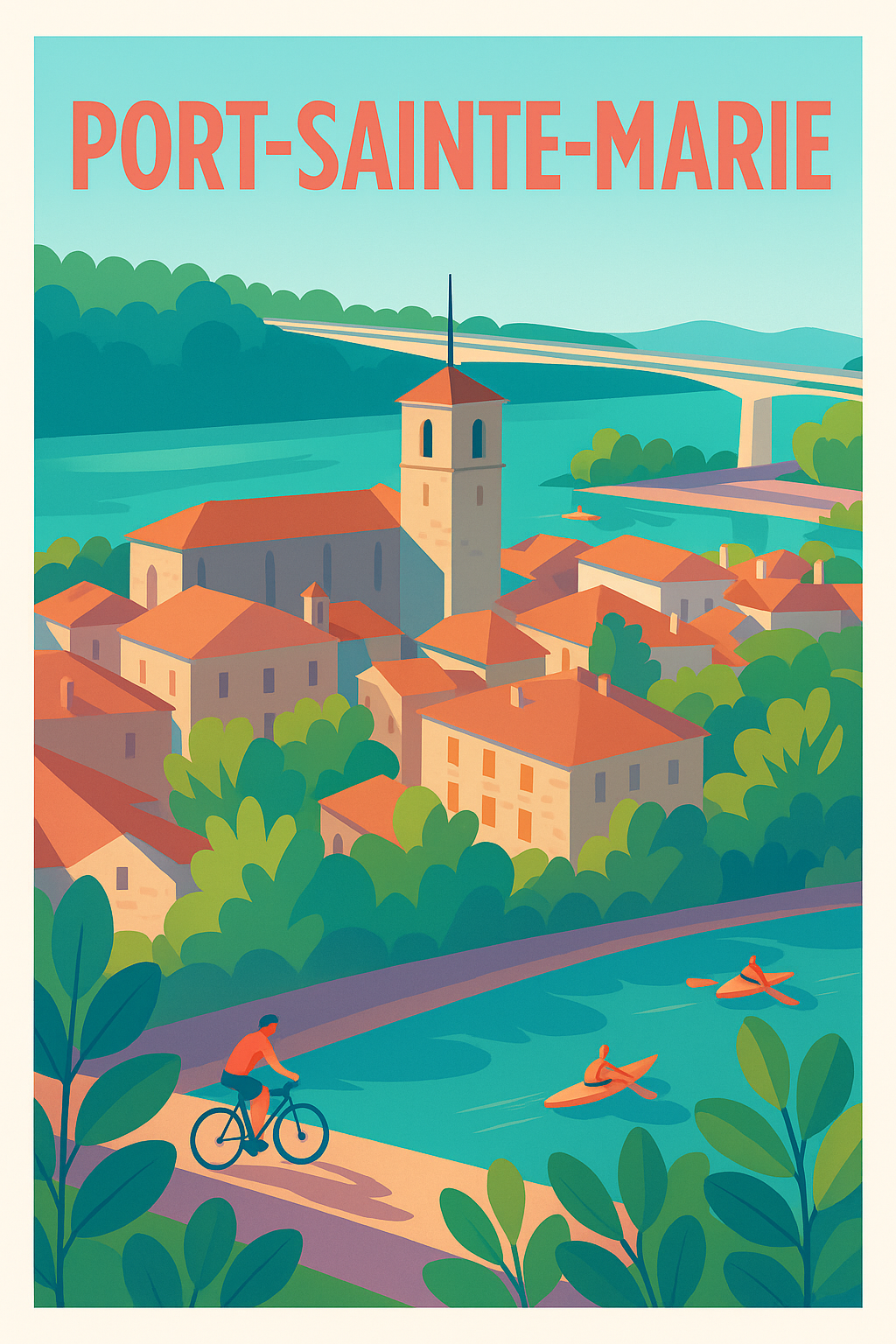 Affiche de Port-Sainte-Marie - Charme et nature au bord de l'eau