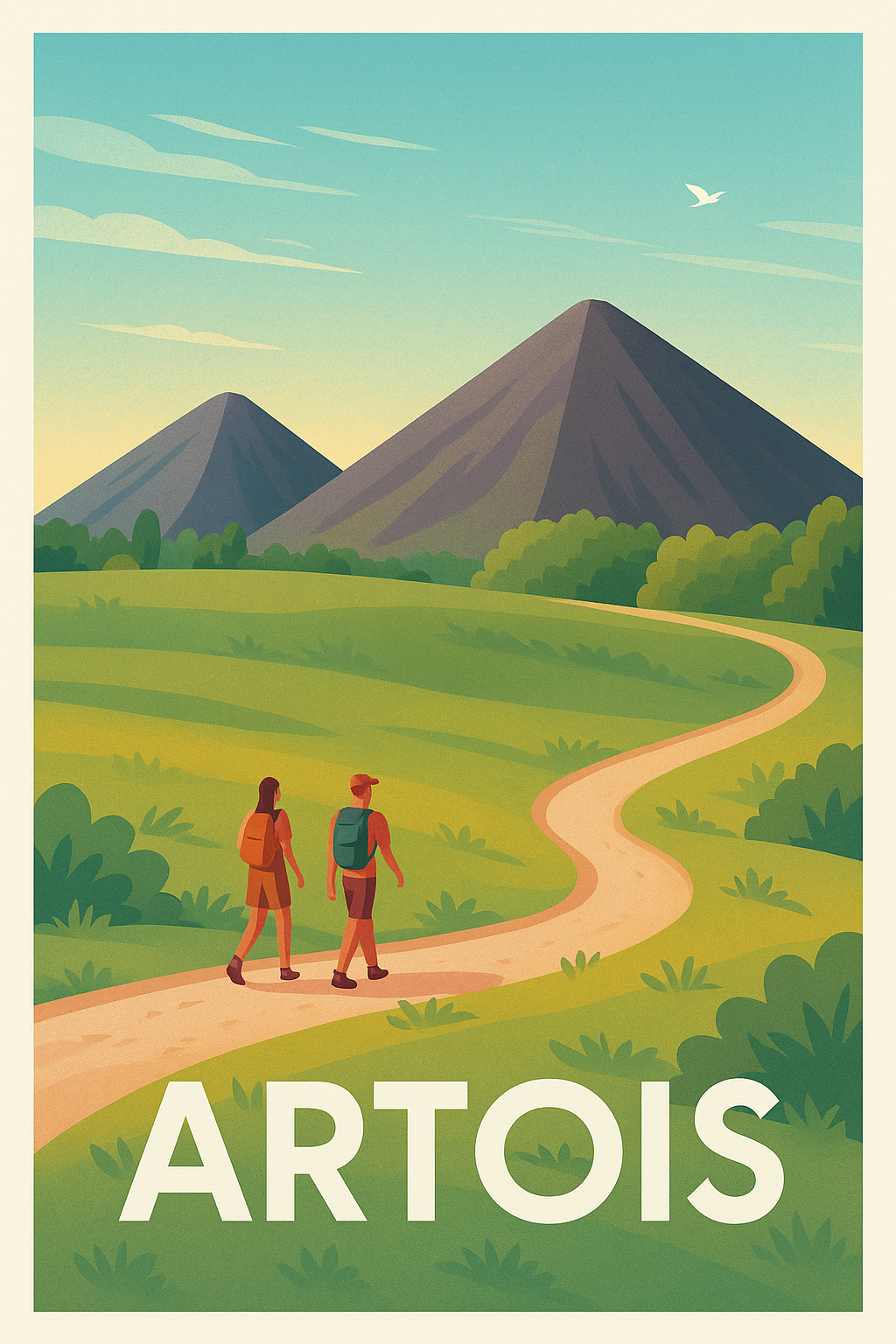 Affiche Artois — Promenade au cœur des montagnes · poster d'art de Artois