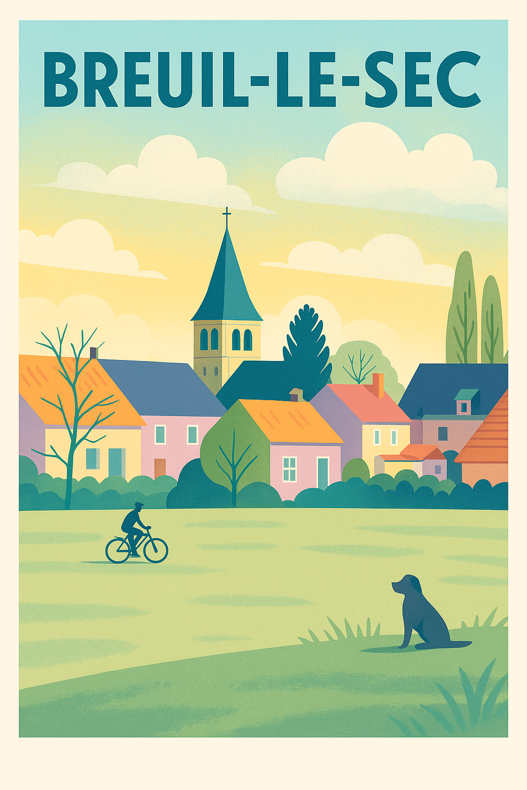 Affiche de Breuil-le-Sec - Harmonie rurale et douceur de vivre