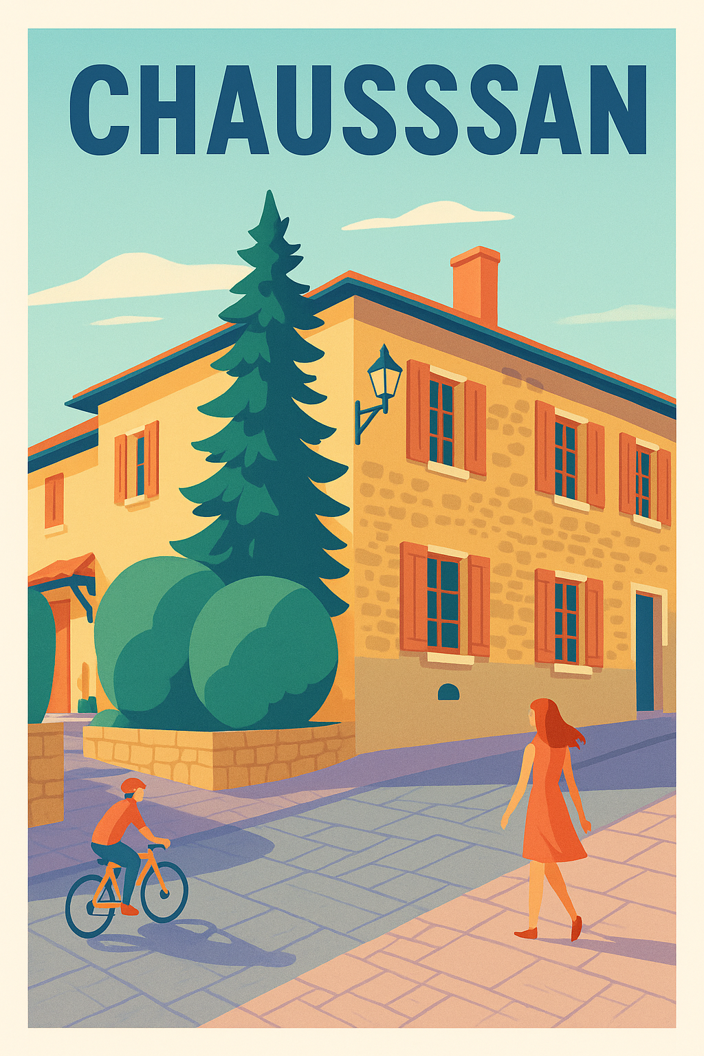 Affiche de Chaussan - L'élégance paisible d'un village en lumière