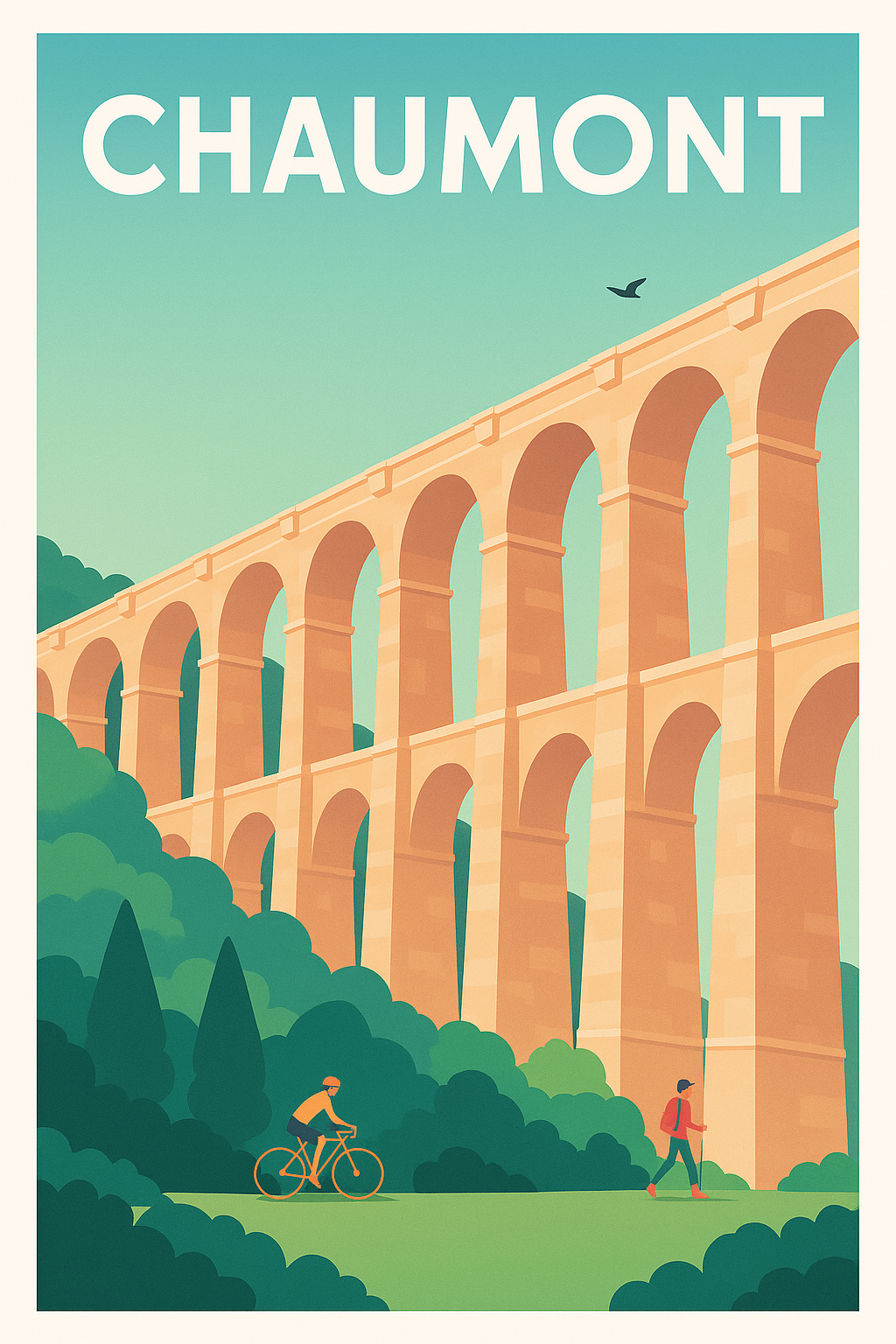 Affiche Chaumont — Voyage au cœur de l’aqueduc historique · poster d'art de Chaumont