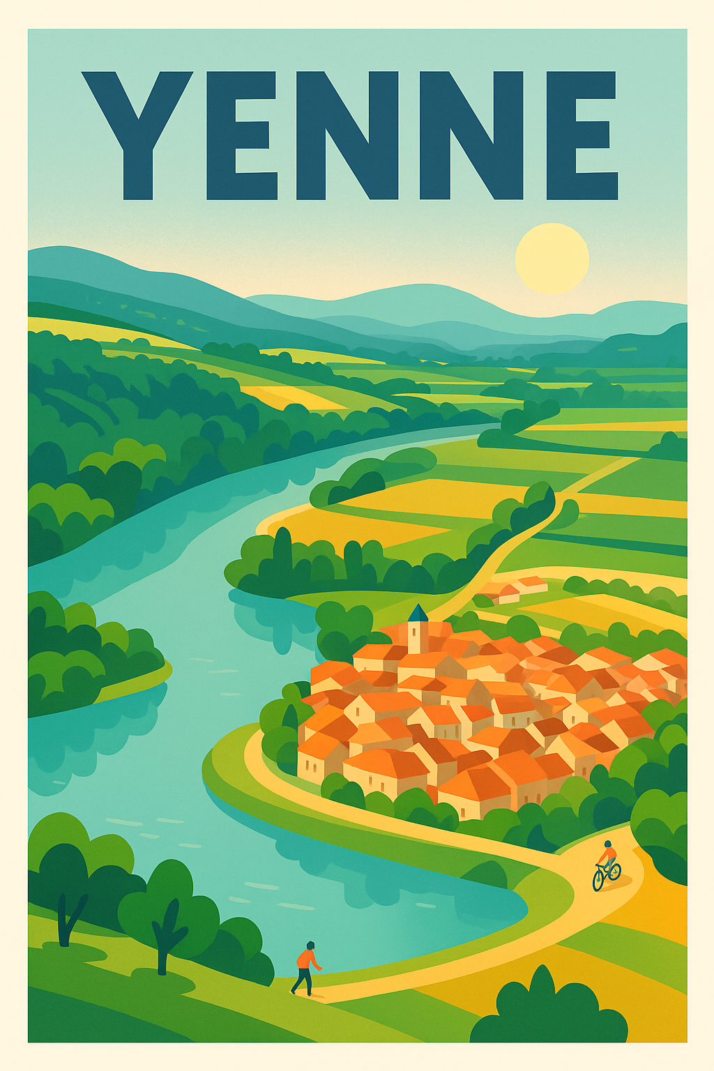 Affiche de Yenne - Charme naturel au bord de l'eau