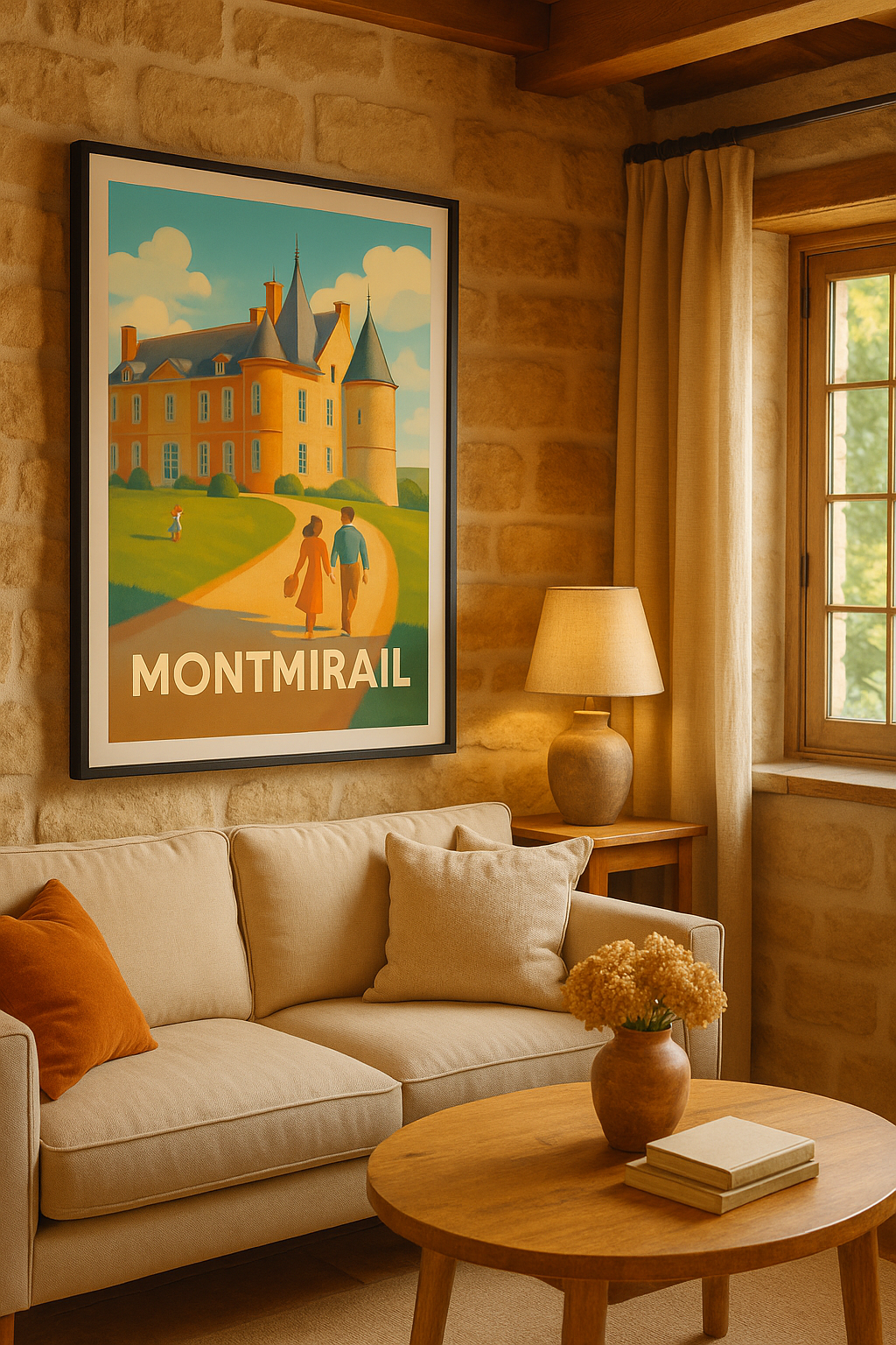 Mise en situation Affiche de Montmirail - Charme et élégance du patrimoine français