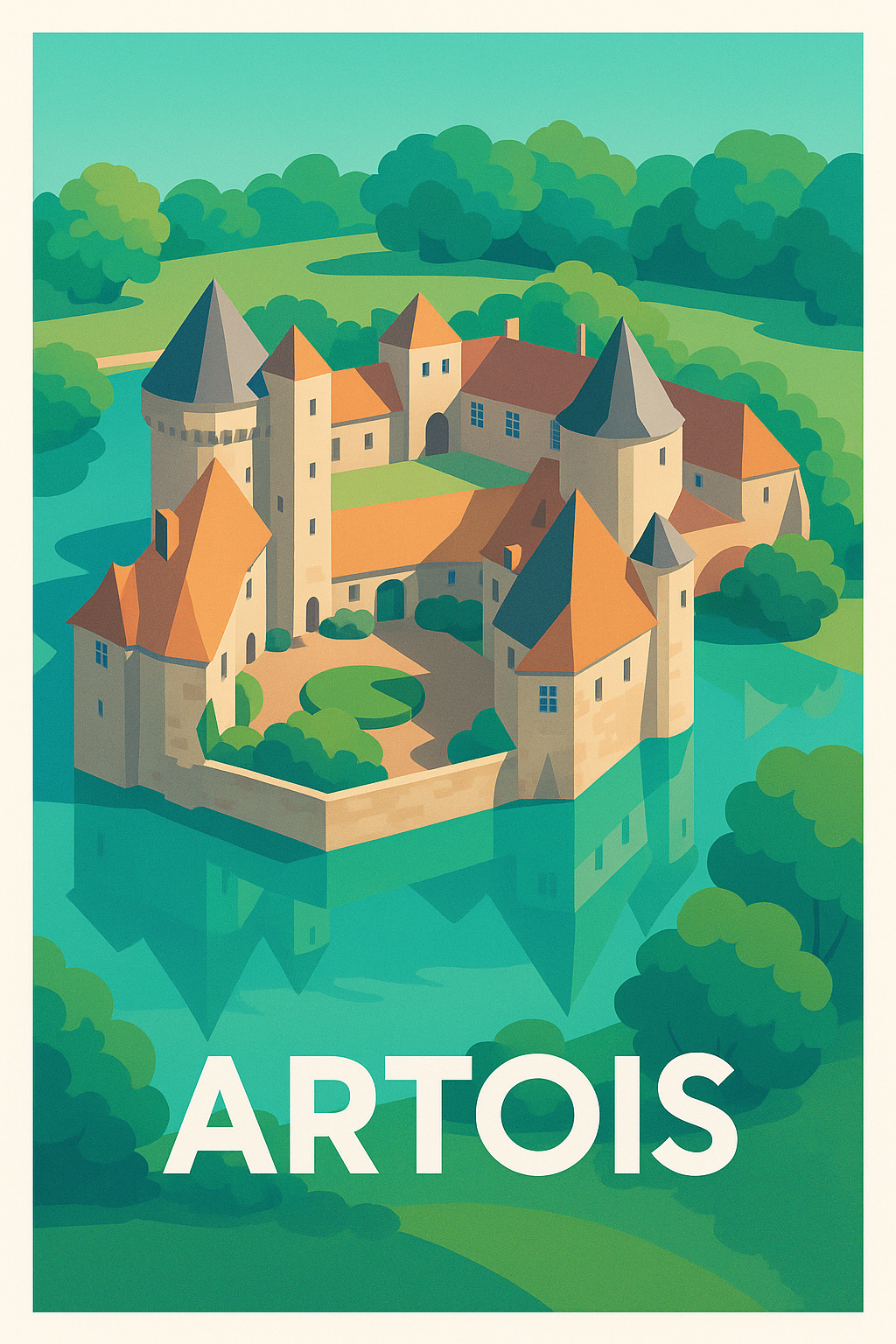 Affiche Artois — Trésor médiéval au cœur de la nature · poster d'art de Artois
