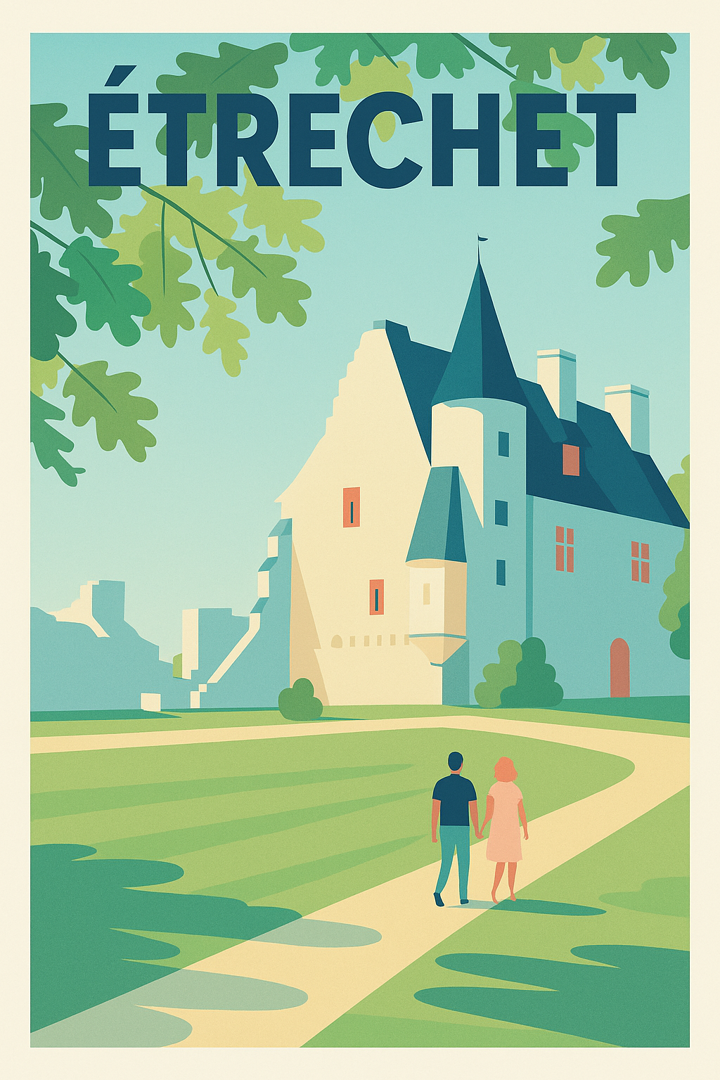 Affiche de Étréchet - Promenade romantique au château