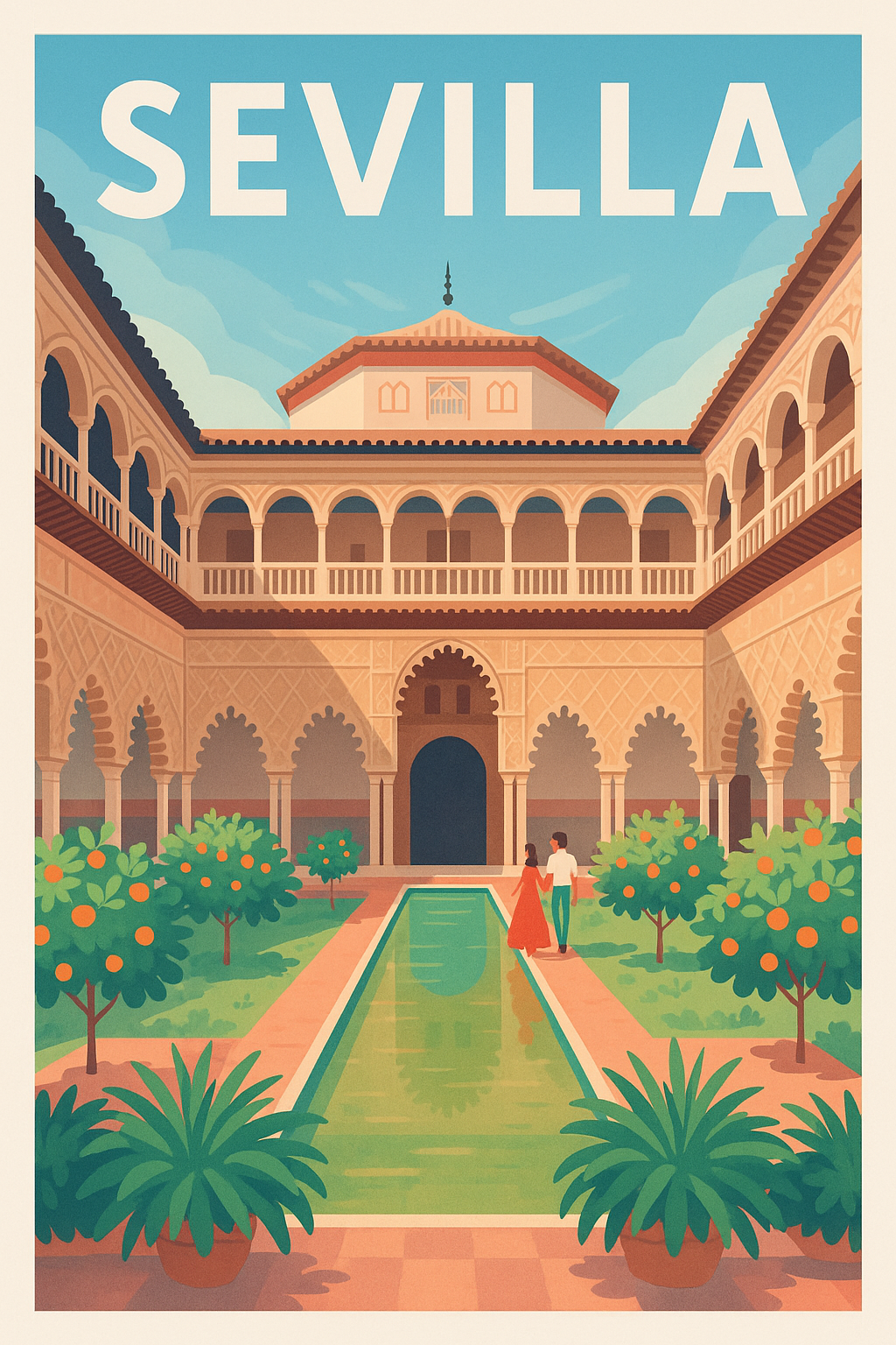 Affiche de Séville - L'élégance intemporelle de l'Alcazar
