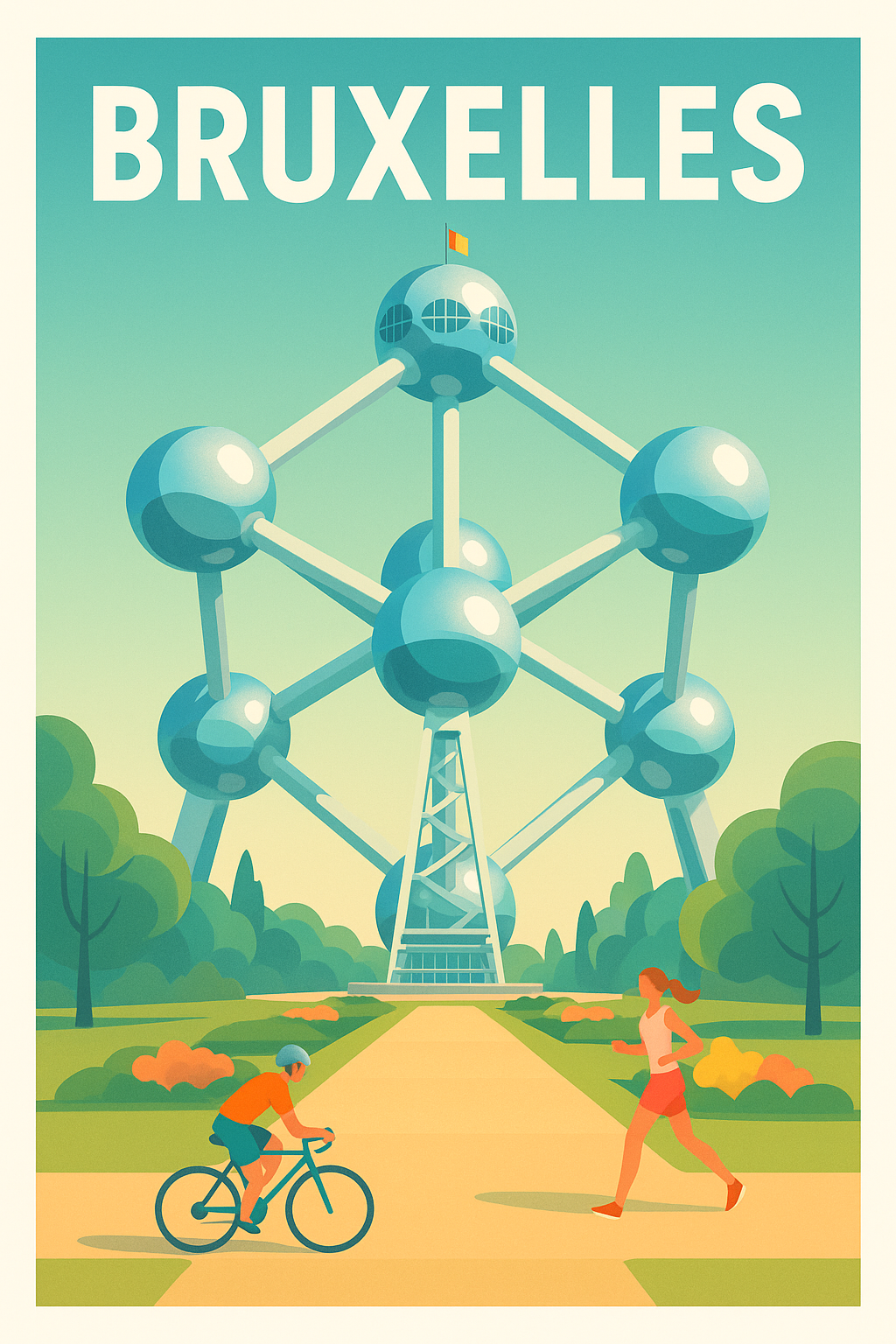 Affiche de Bruxelles - L'iconique Atomium au cœur de la ville