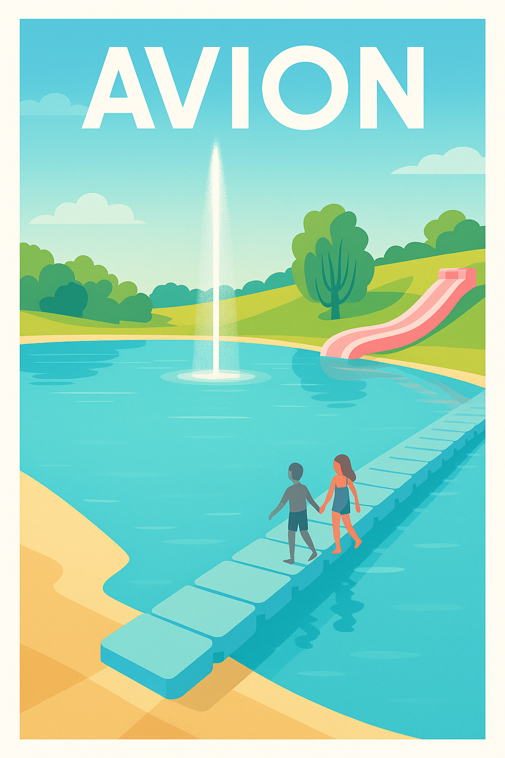 Affiche de Avion - Évasion nature au bord de l'eau