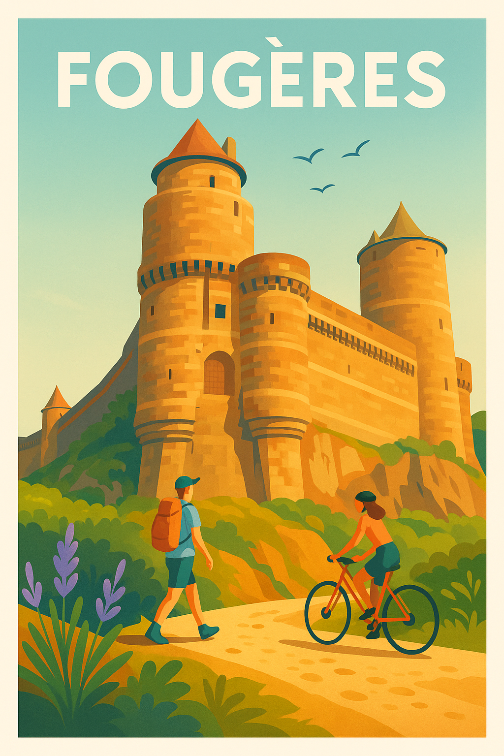 Affiche de Fougères - L'élégance médiévale à explorer