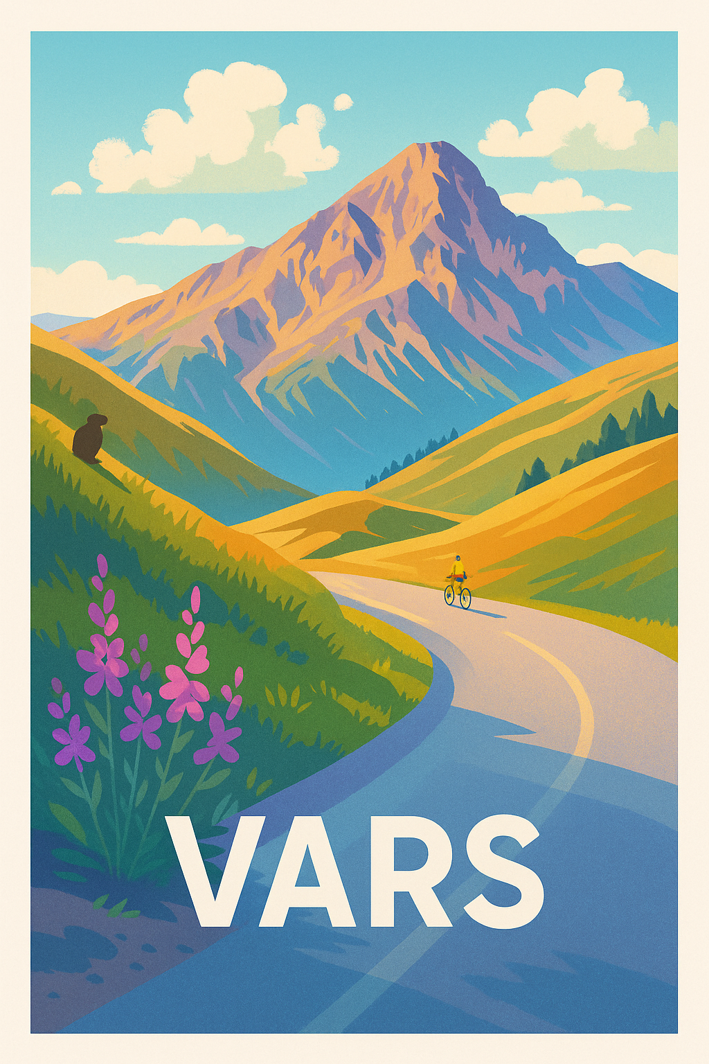 Affiche de Vars - L'appel des montagnes alpines