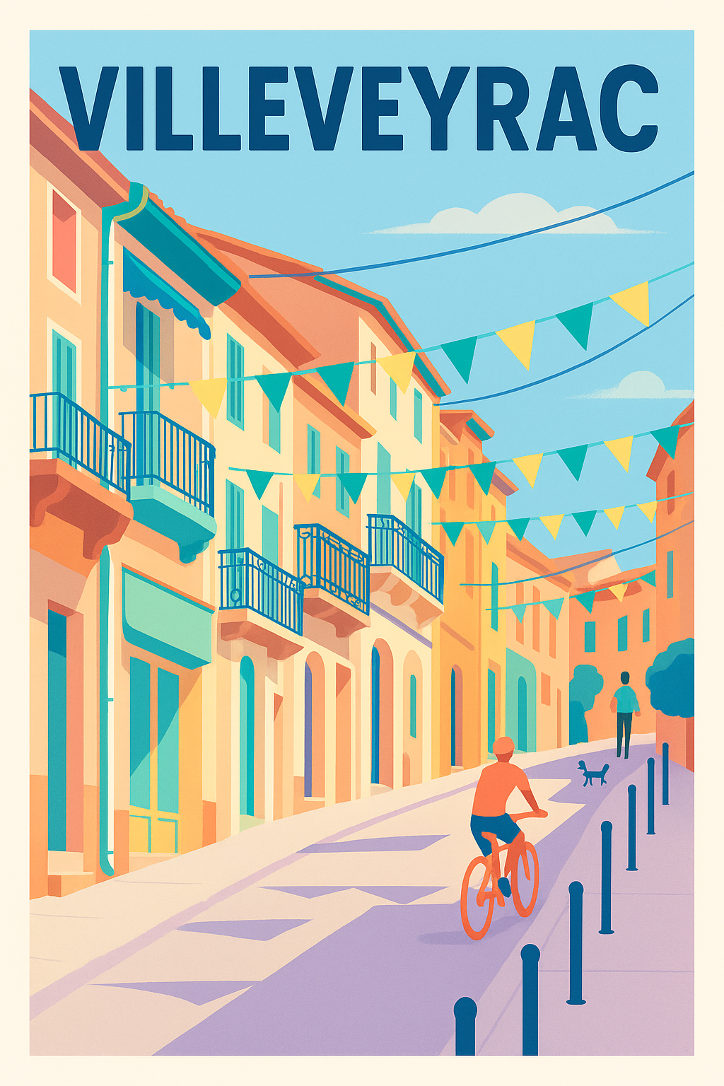 Affiche de Villeveyrac - Charme et douceur de vivre en Méditerranée