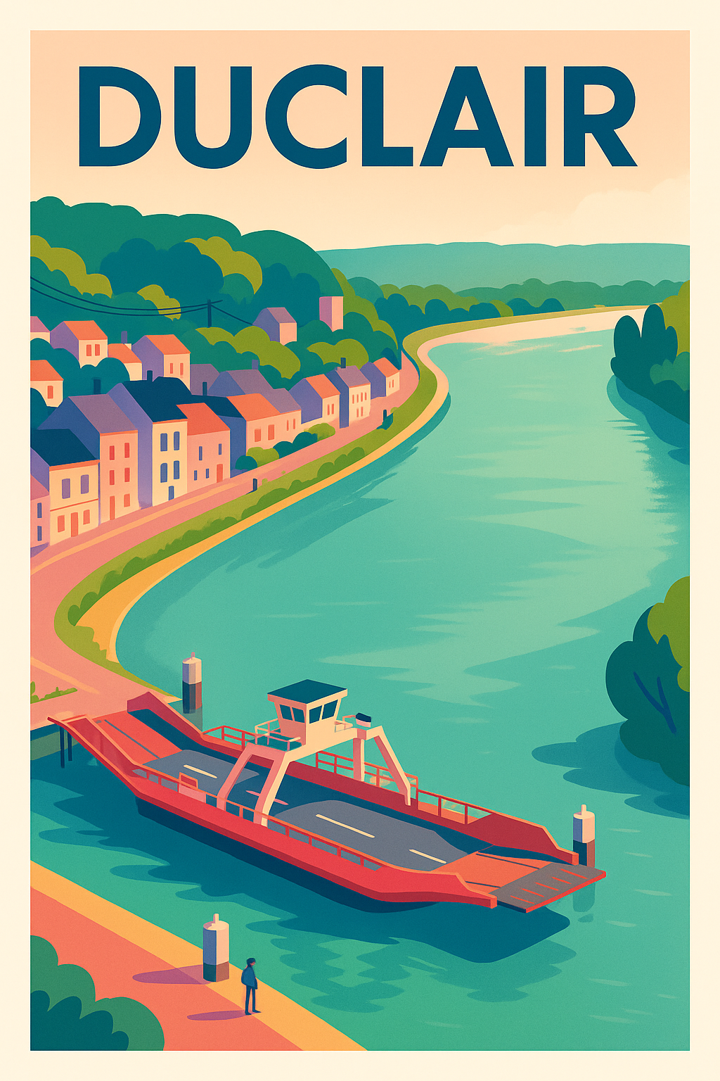 Affiche de Duclair - L'élégance paisible de la vallée de la Seine