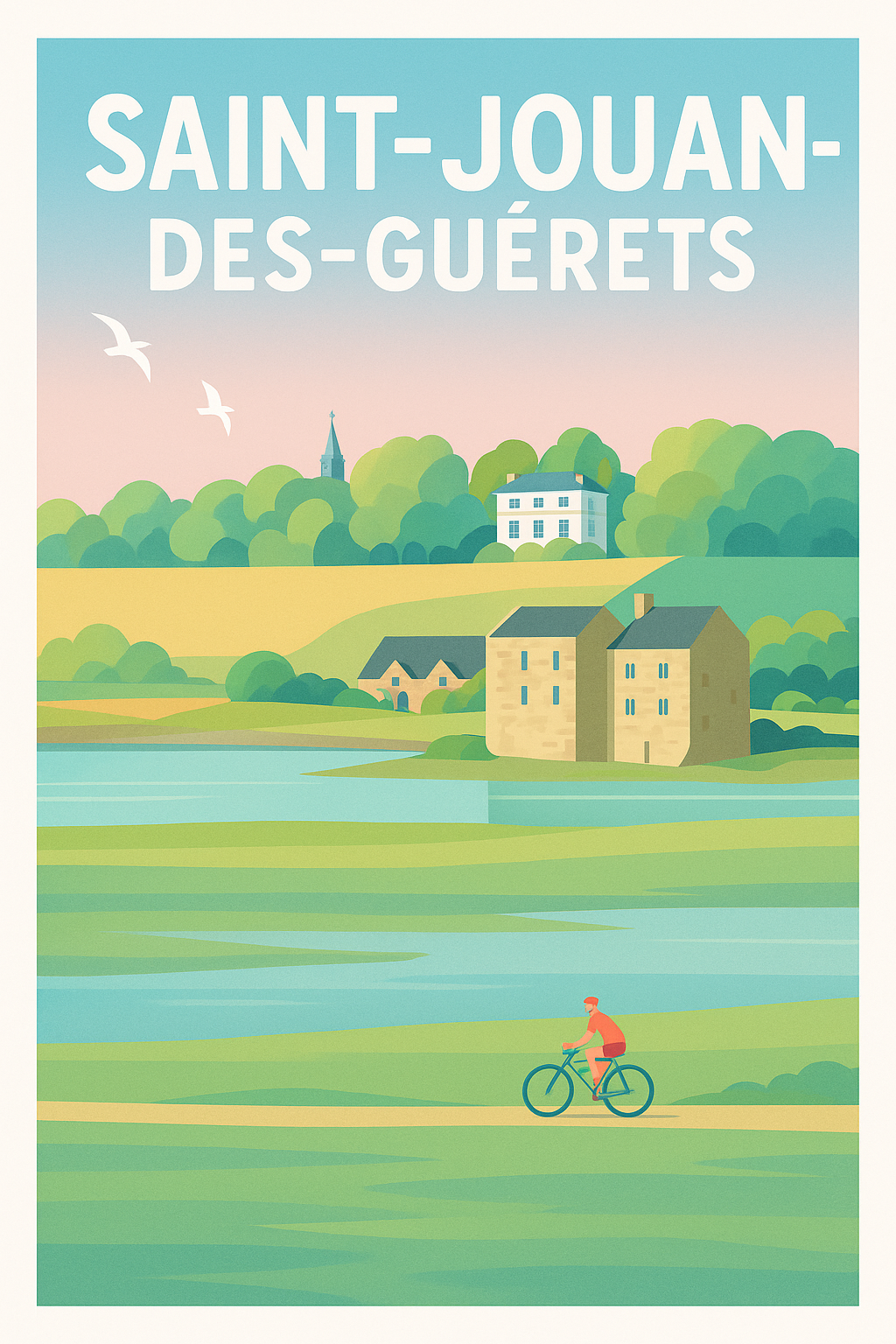Affiche de Saint-Jouan-des-Guérets - Échappée tranquille à la campagne