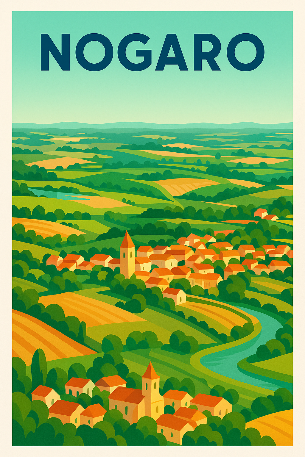 Affiche de Nogaro - Harmonie champêtre au cœur du Gers