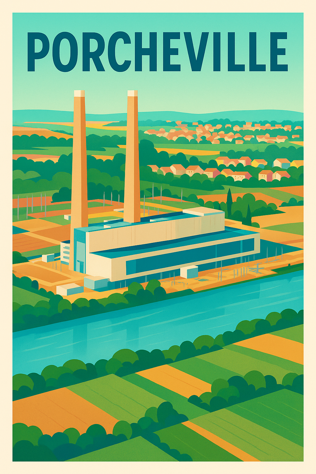 Affiche de Porcheville - L'art industriel au cœur de la vallée