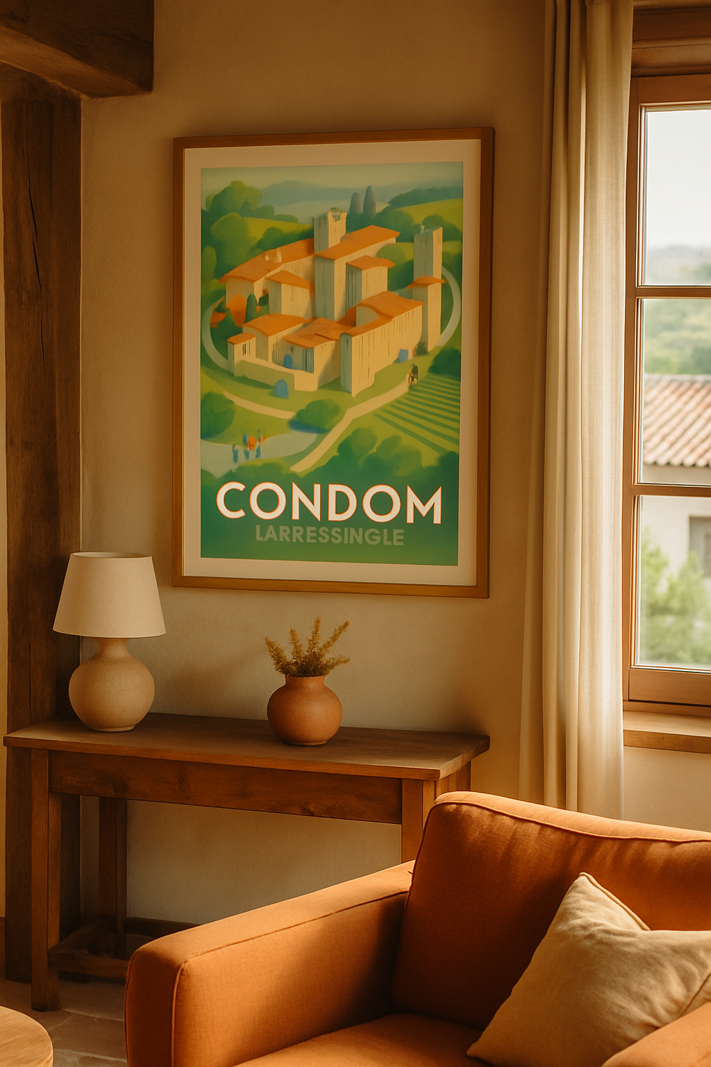 Mise en situation Affiche de Condom - Charme médiéval et nature préservée