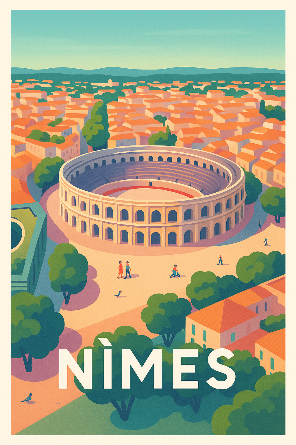 Affiche Nîmes - L’âme romaine au cœur de la Provence