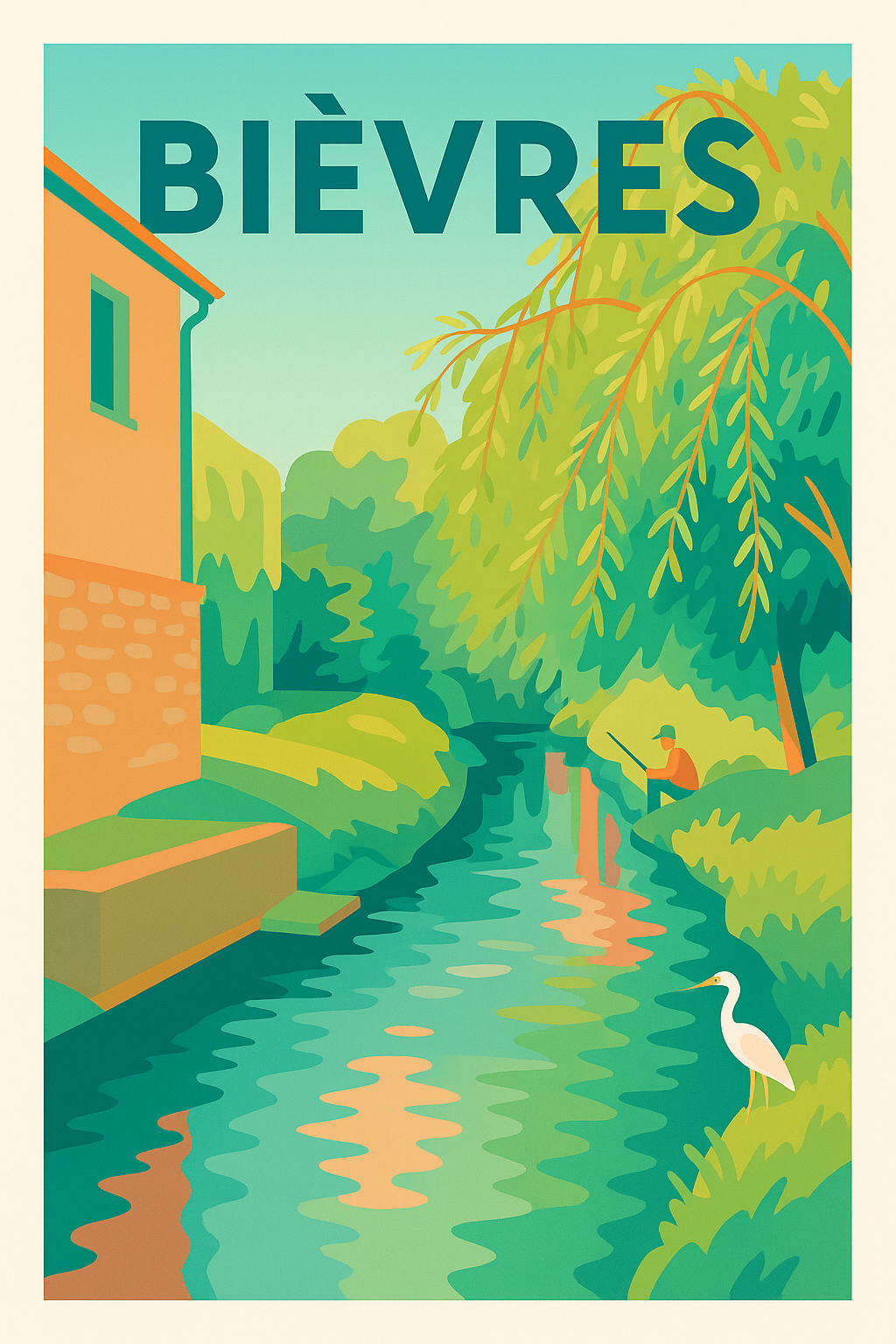 Affiche de Bièvres - Sérénité au fil de l'eau