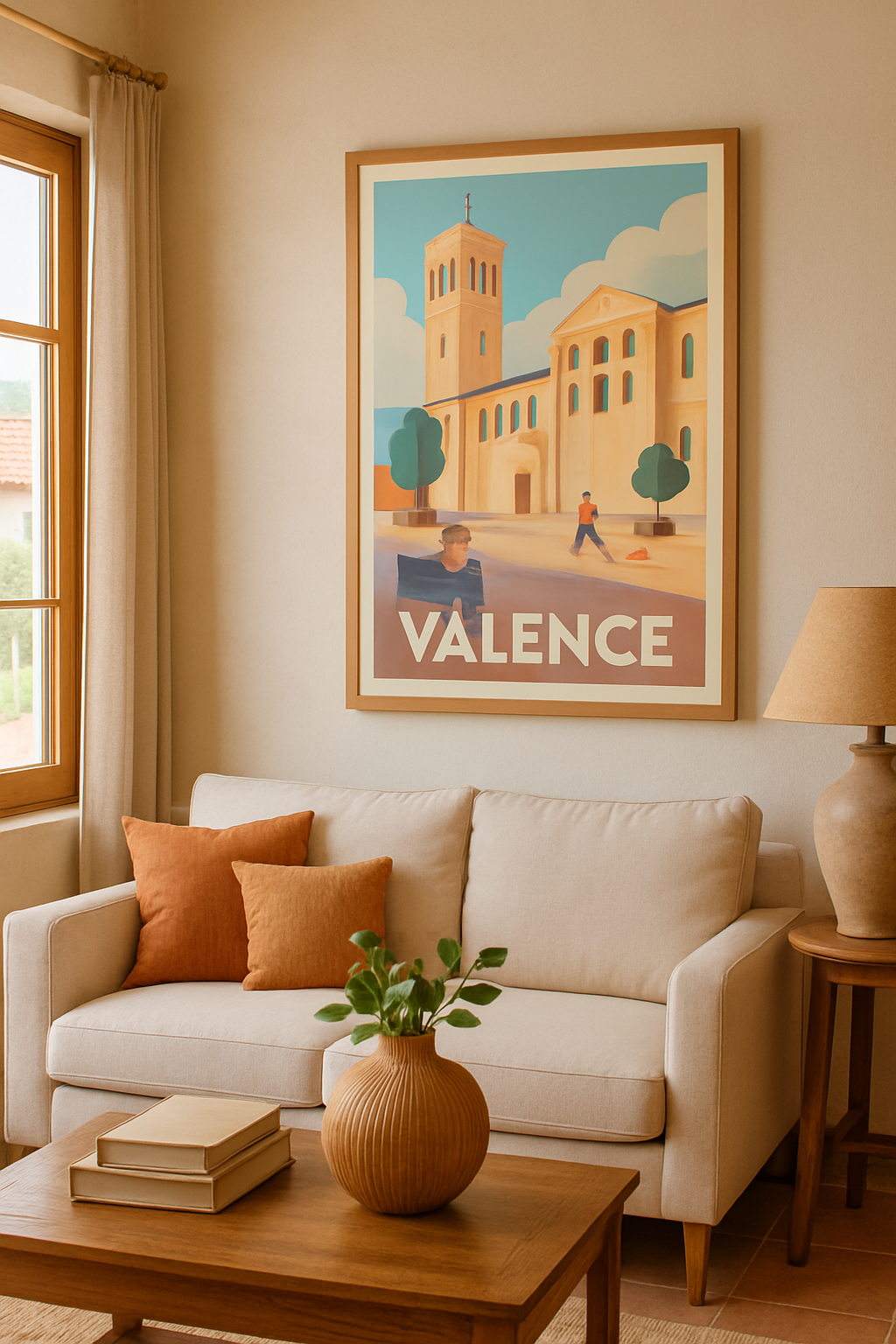 Mise en situation Affiche de Valence - Sérénité et lumière au cœur de la ville