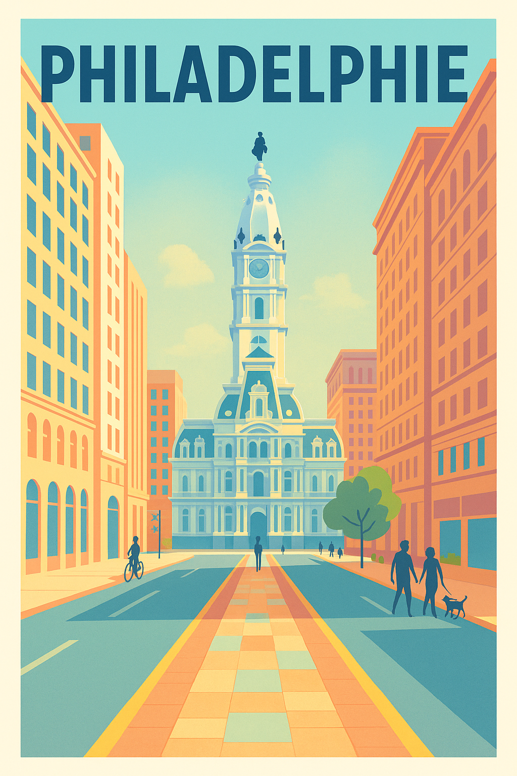 Affiche de Philadelphie - L'élégance urbaine au cœur de la ville