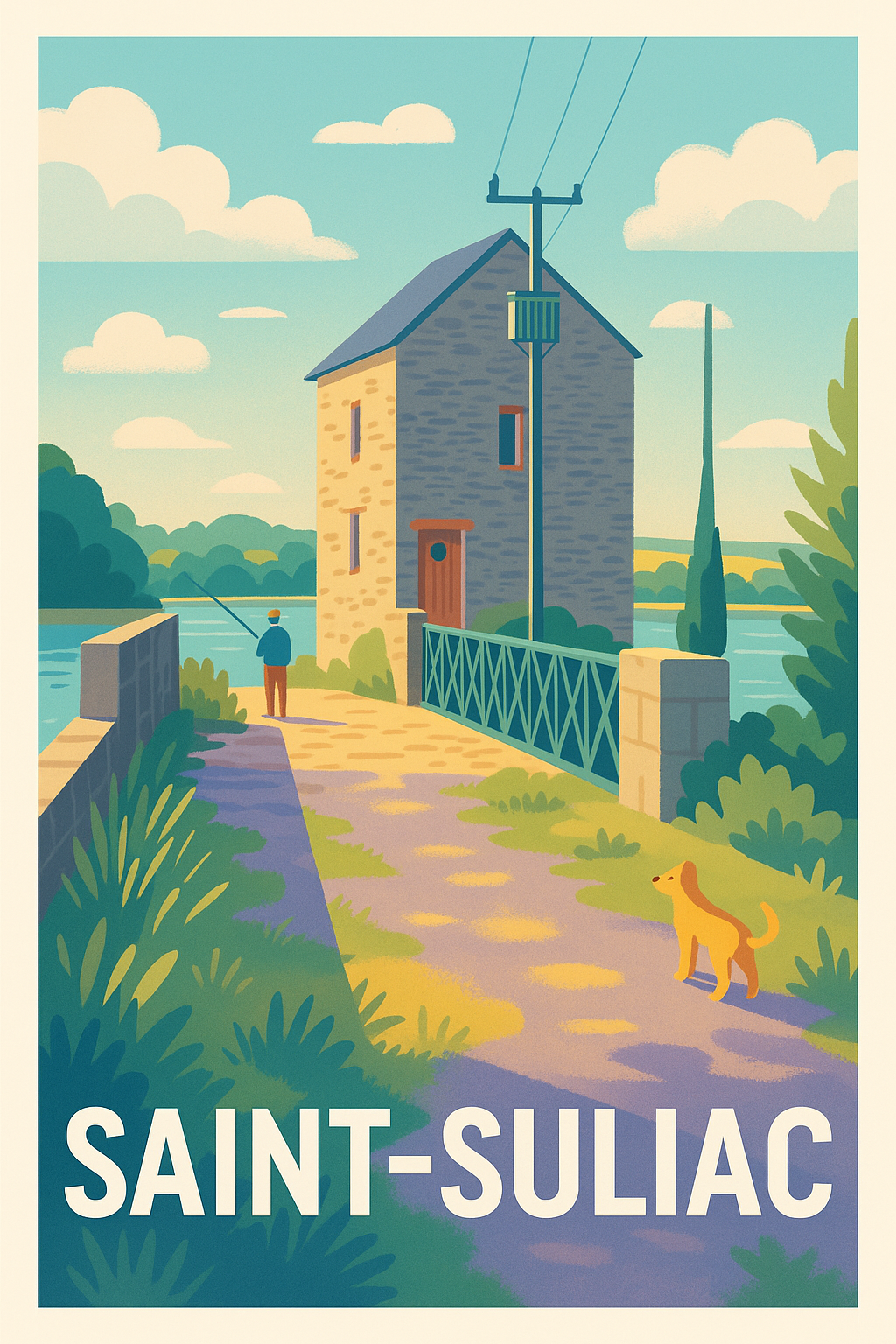 Affiche Saint-Suliac — Charme bucolique et douceur bretonne · poster d'art de Saint-Suliac