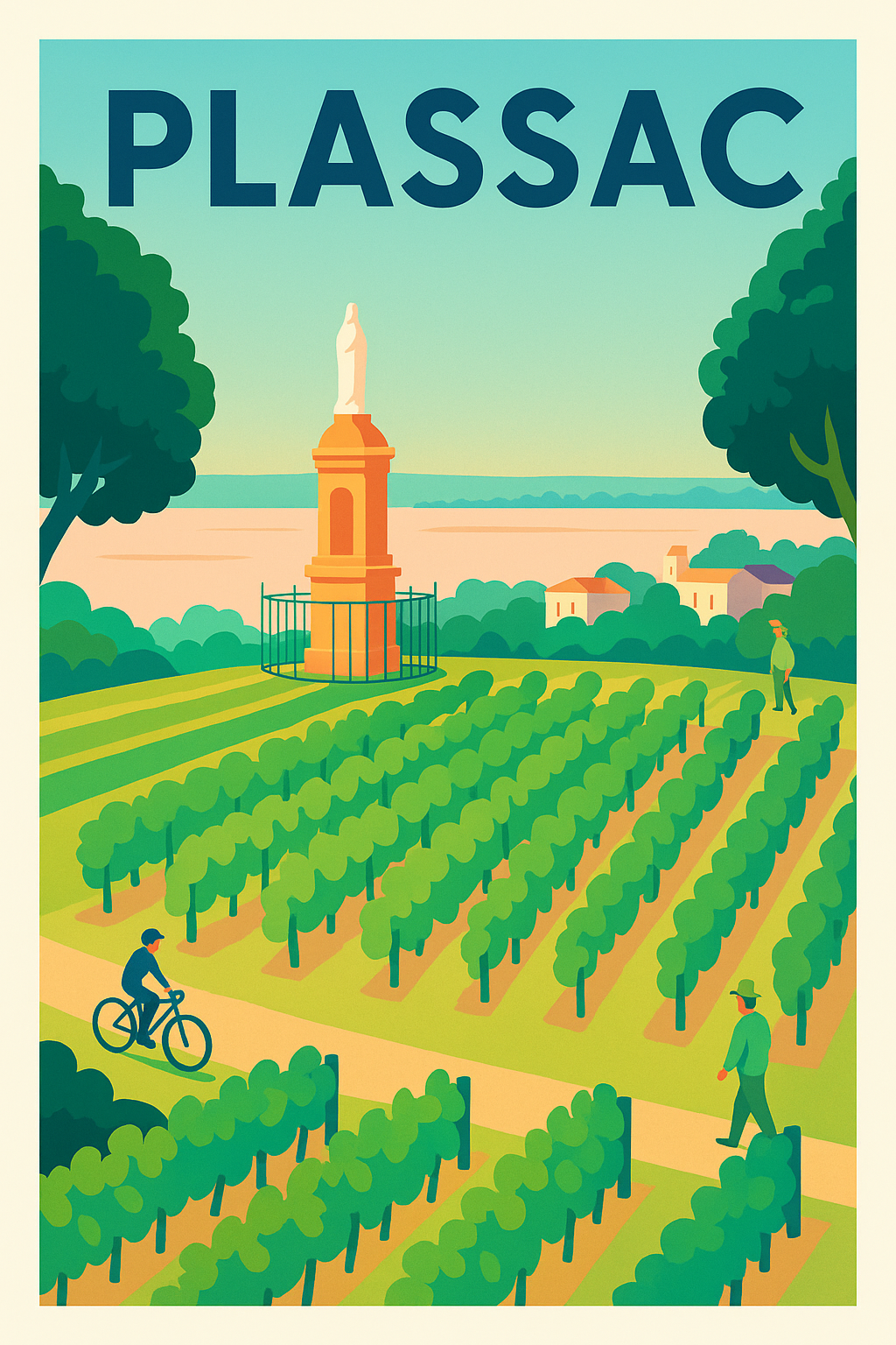Affiche de Plassac - Harmonie champêtre au cœur des vignes