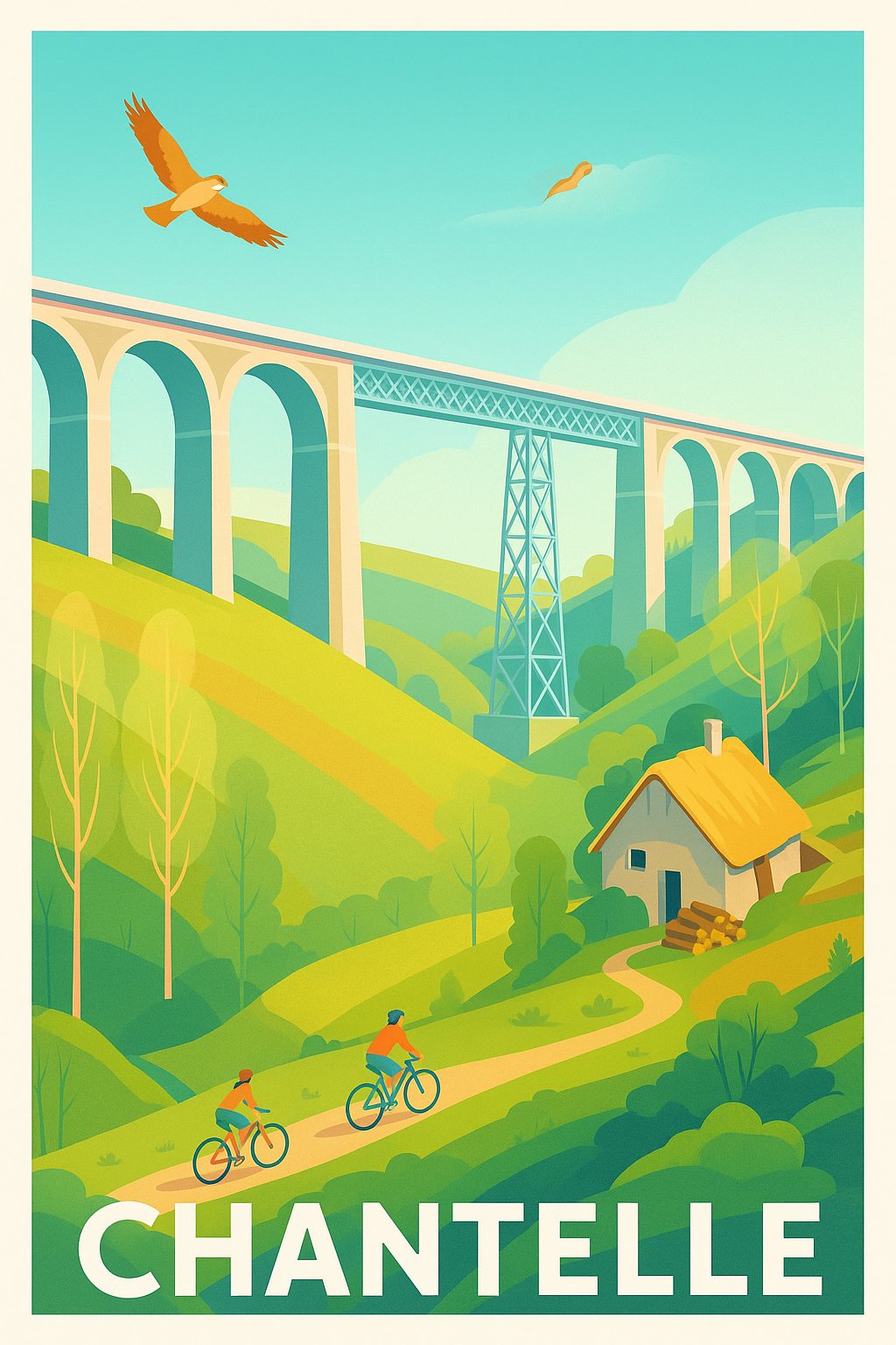 Affiche de Chantelle - Évasion et nature au cœur des paysages vallonnés