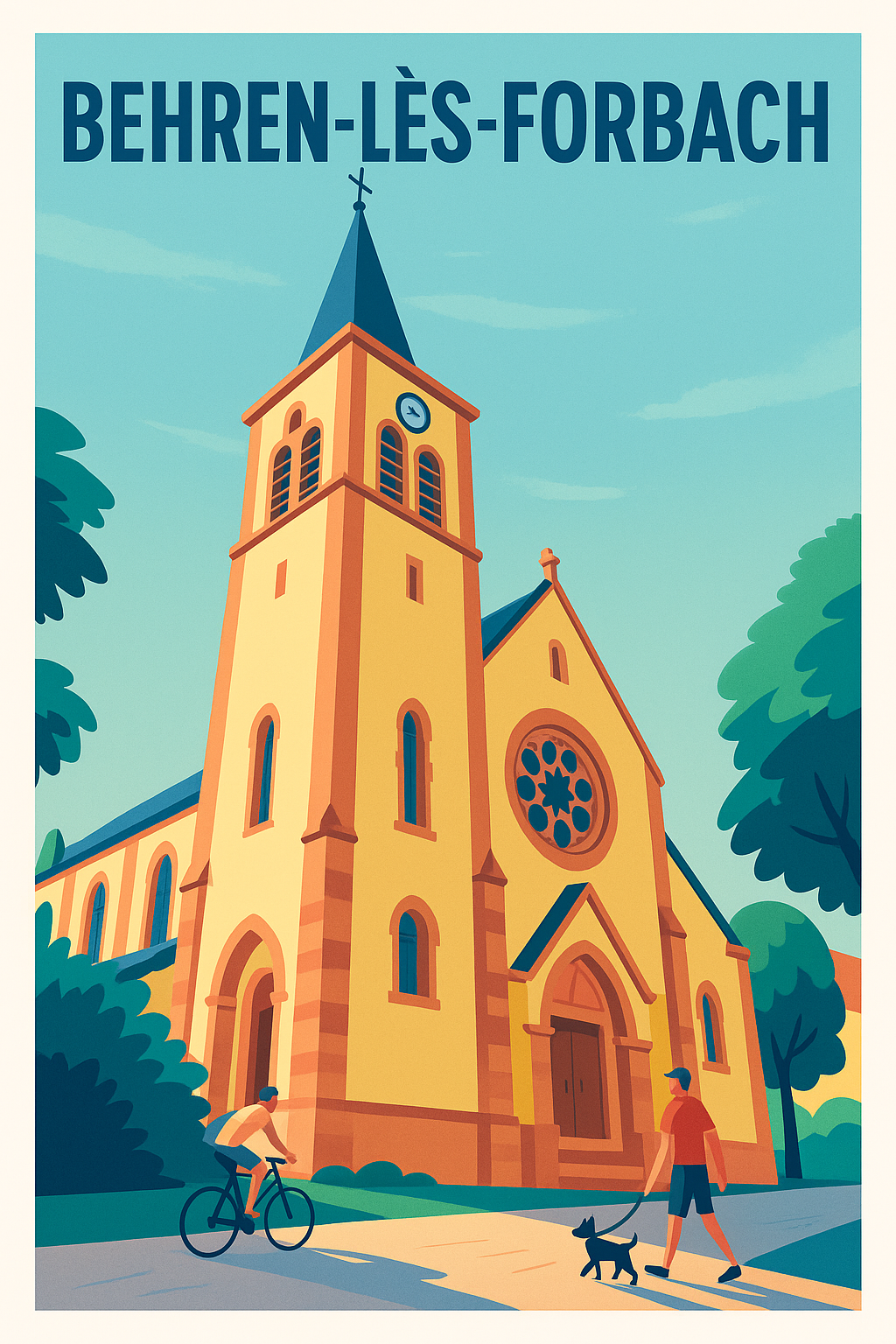 Affiche de Behren-lès-Forbach - Charme pittoresque et architecture locale