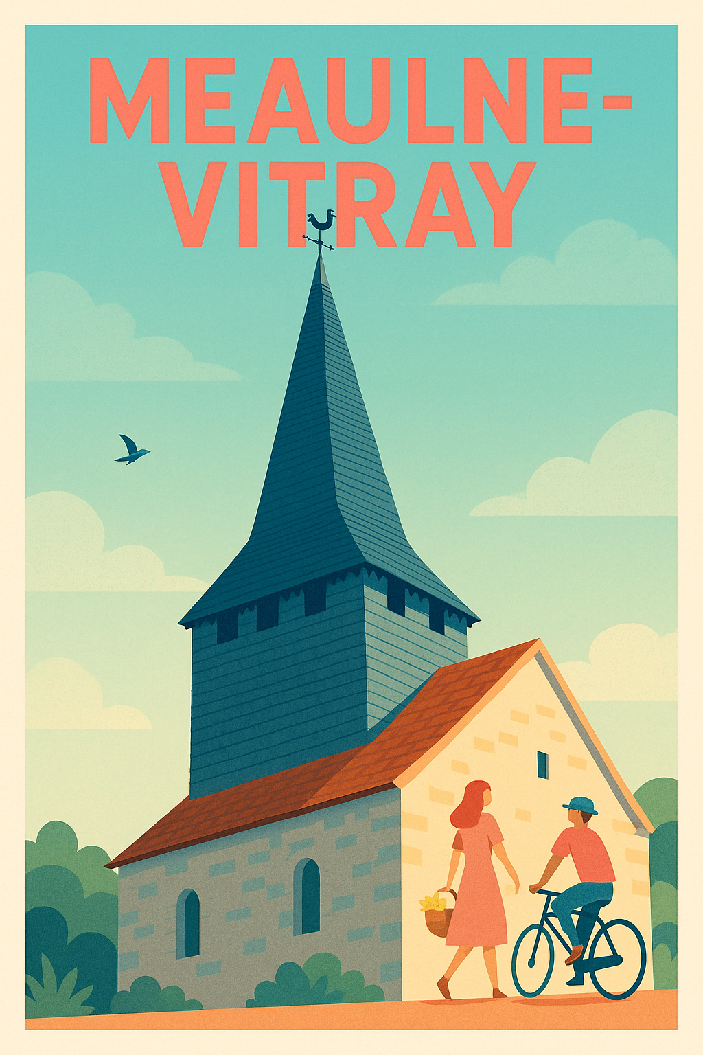 Affiche de Meaulne-Vitray - Le charme paisible de la campagne bourbonnaise